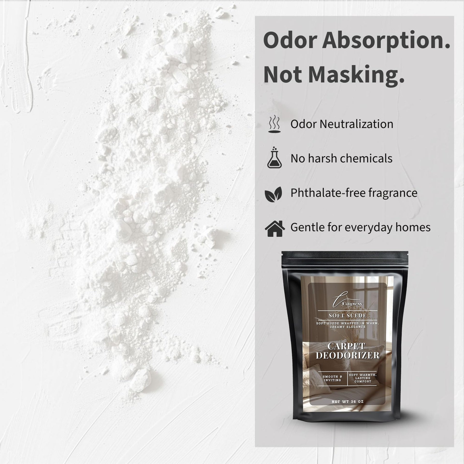Soft Suede Carpet Deodorizer Powder (36 Ounce)