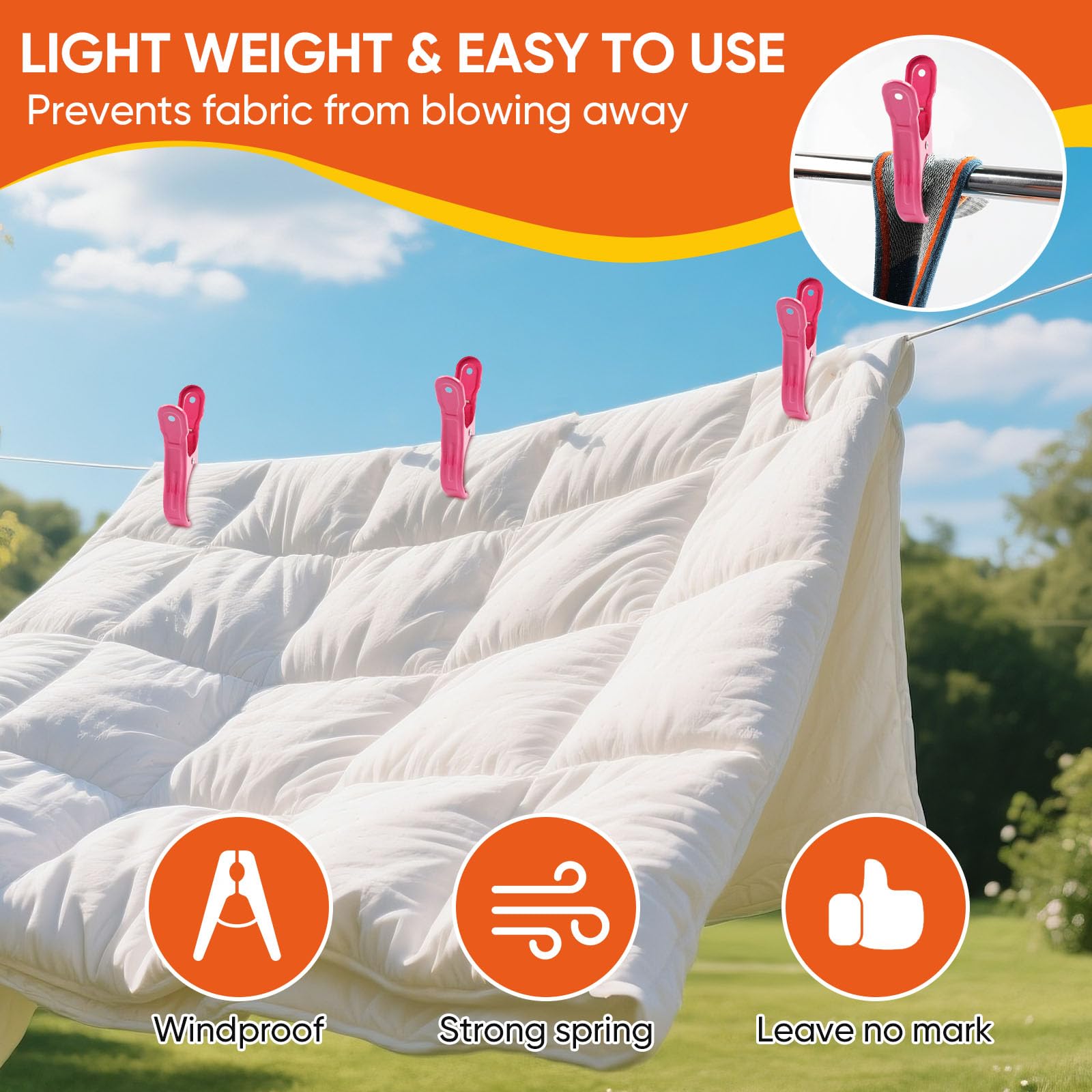 10 Pack Metal Beach Towel Clips (10 Count)