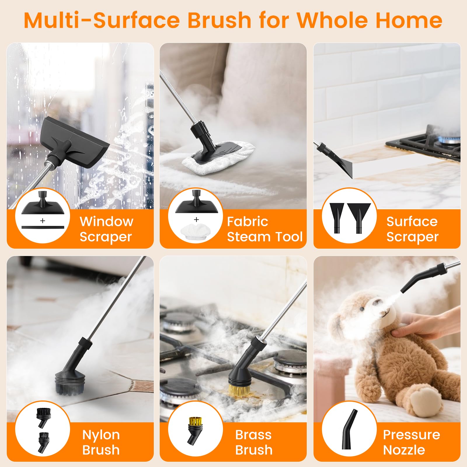 Pressurized Handheld Steam Cleaner for Home