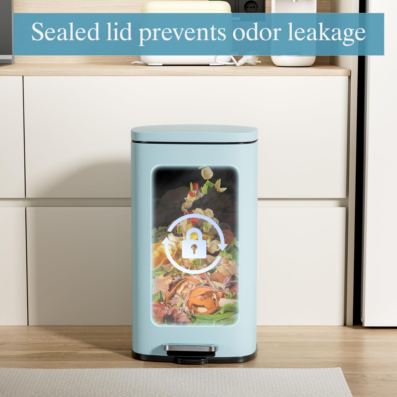 8 Gallon 30L Step Kitchen Trash Can