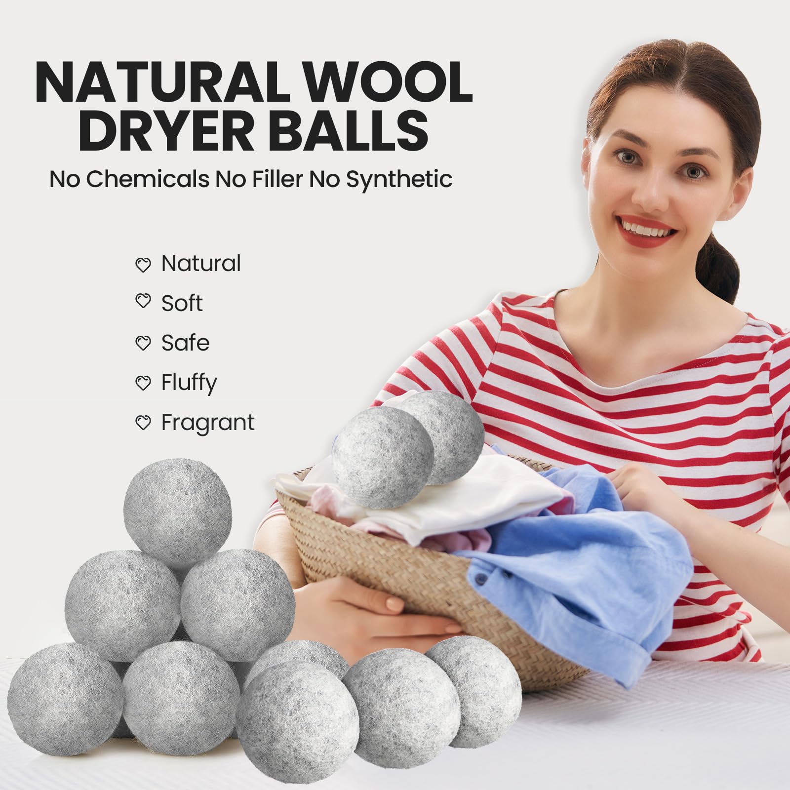 26 Pieces Wool Dryer Balls Set