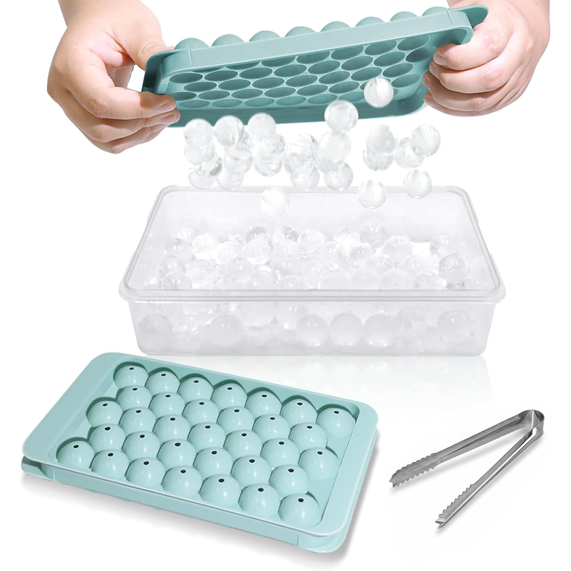 Ice Cube Tray with Lid and Bin (2 Count)