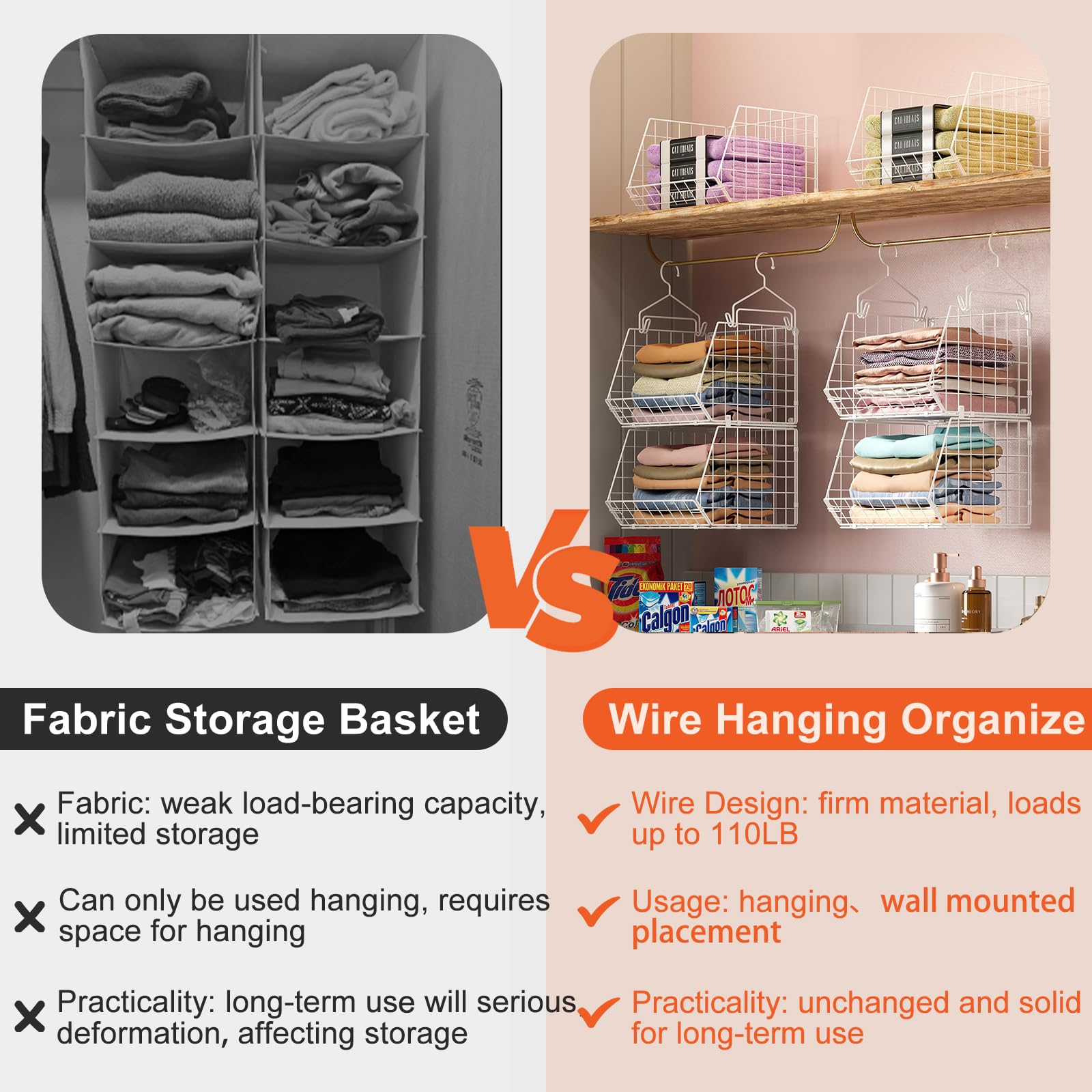 6 Tier Closet Hanging Organizer