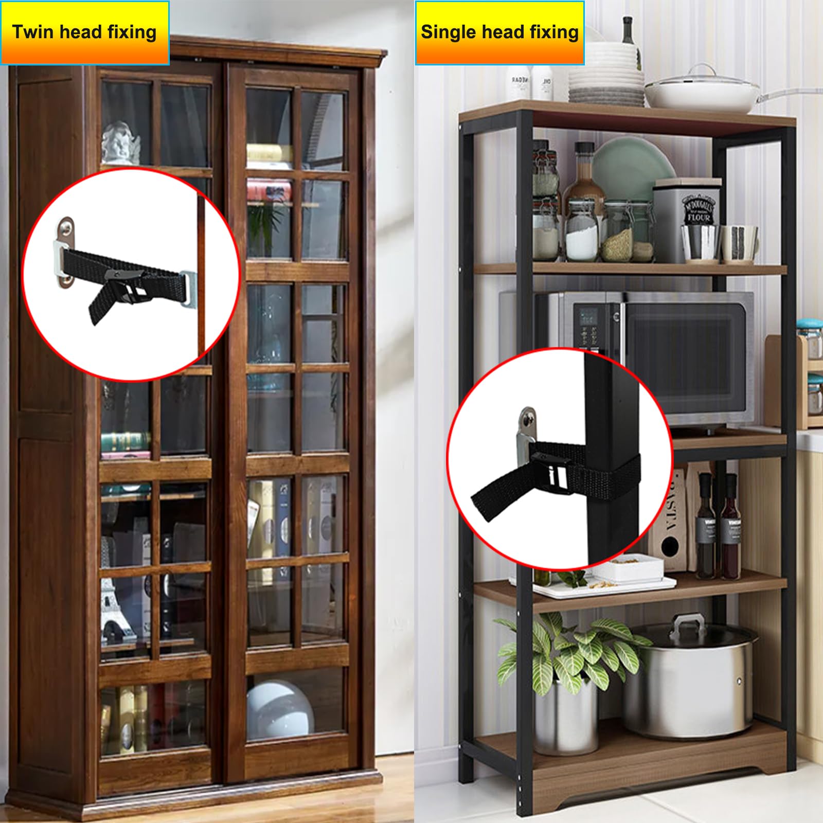 Anti Tip Furniture Anchors (4 Count)