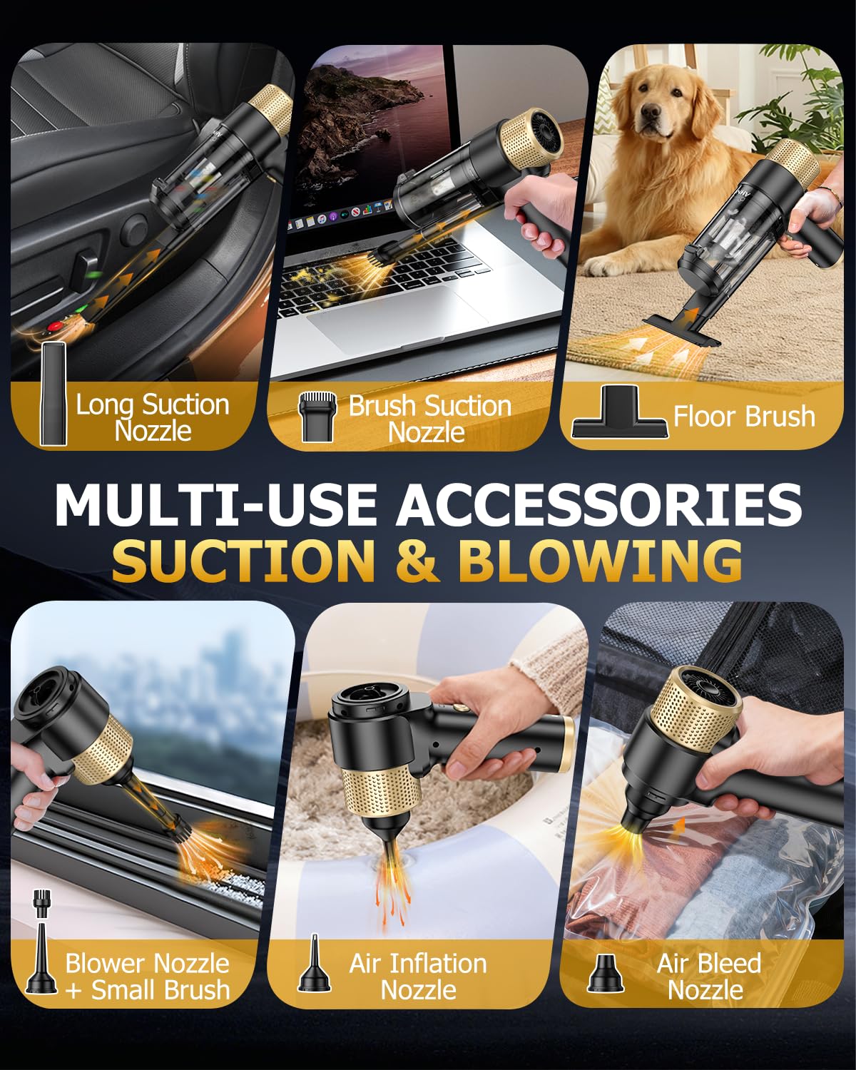Handheld Car Vacuum Portable Cordless