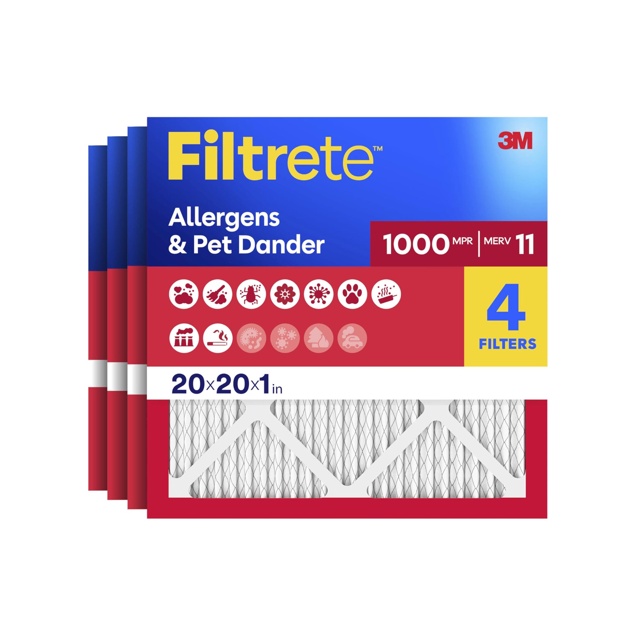 20x20x1 Air Filter (4 Count)