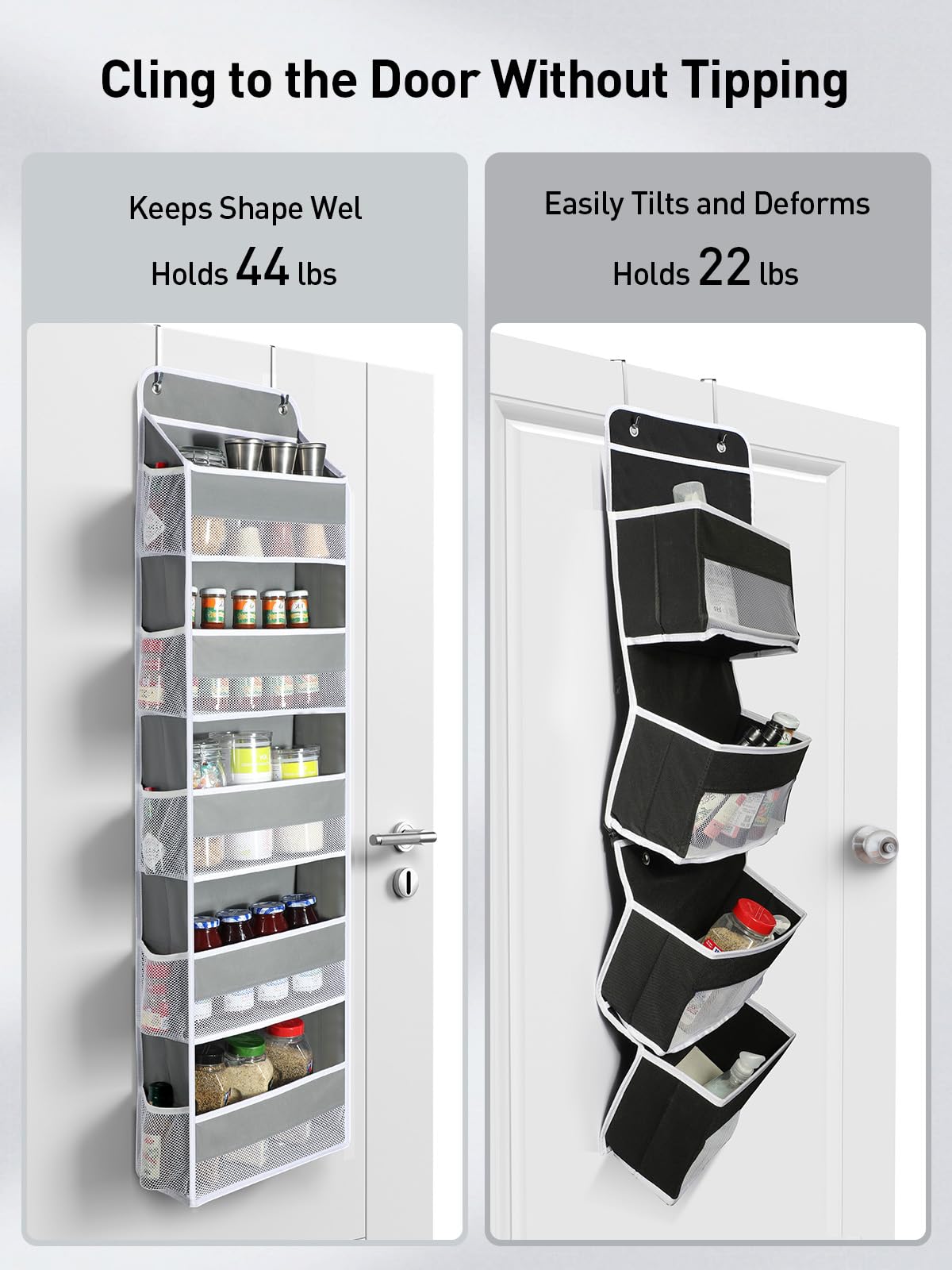 1 Pc Over the Door Organizer with 5 Bins 10 Side Pockets