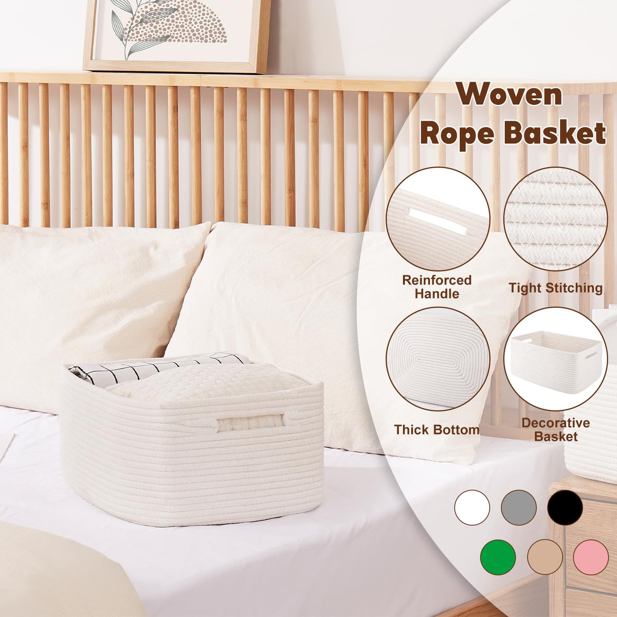 Storage Basket for Shelves (2 Count)