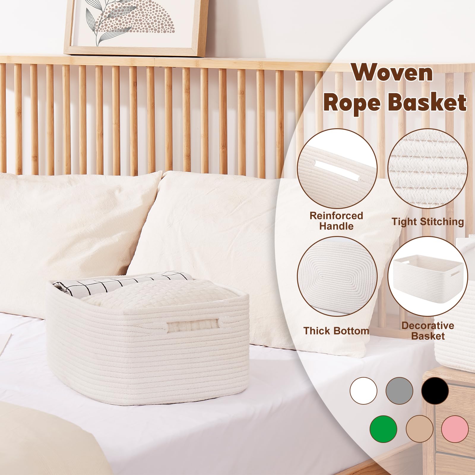 Storage Basket for Shelves (2 Count)