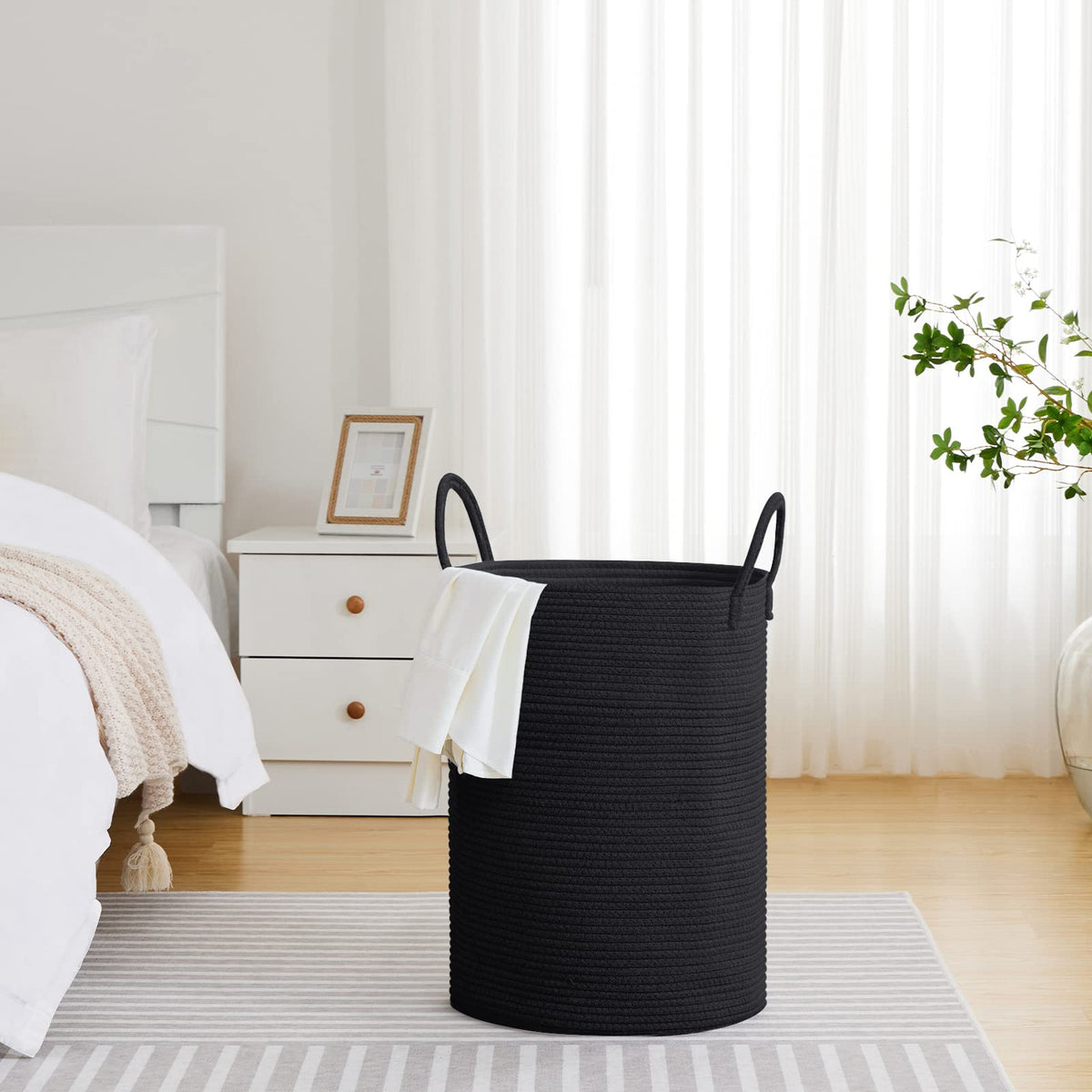 72L Tall Woven Laundry Basket Hamper
