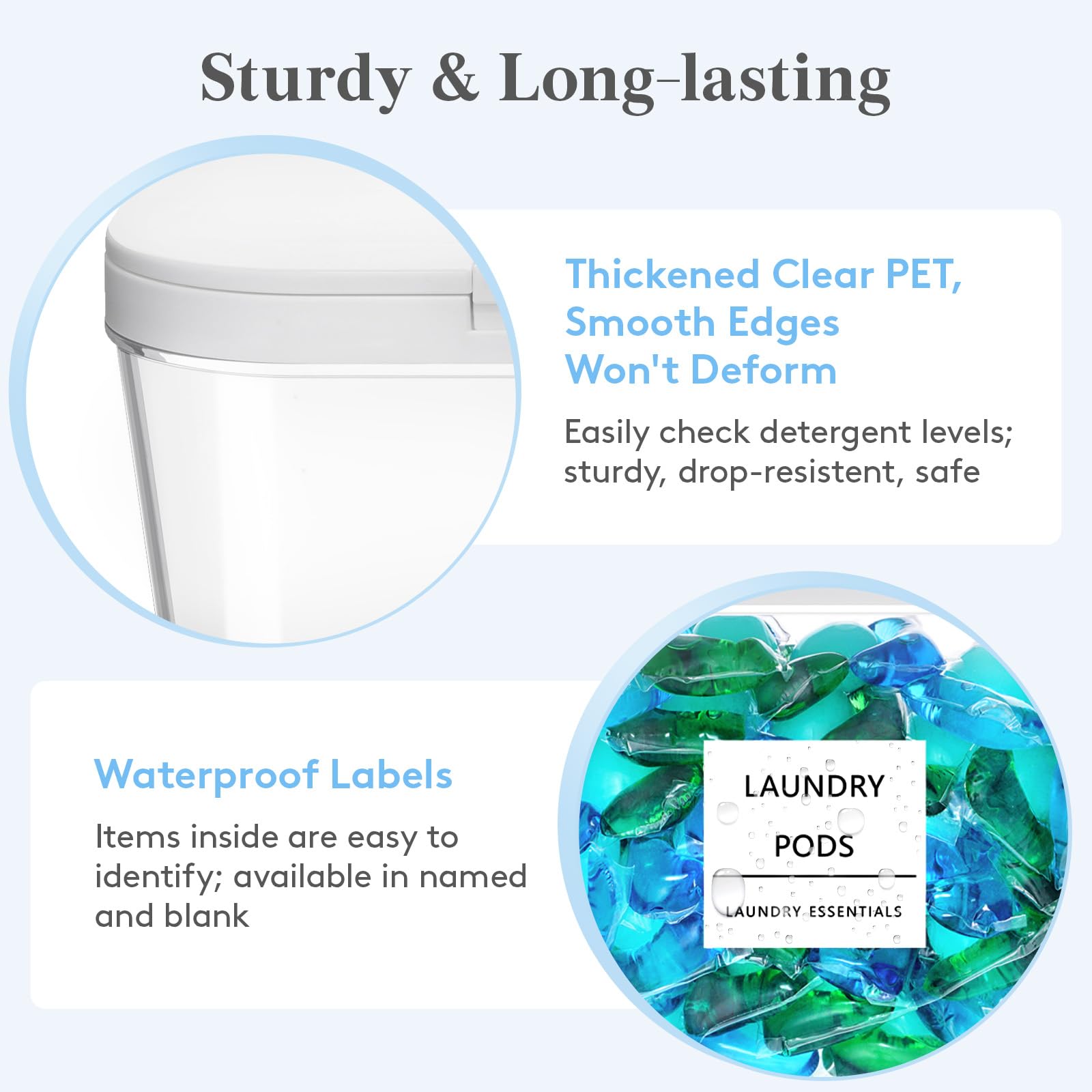 Laundry Pods Container with Pop (3 Count)