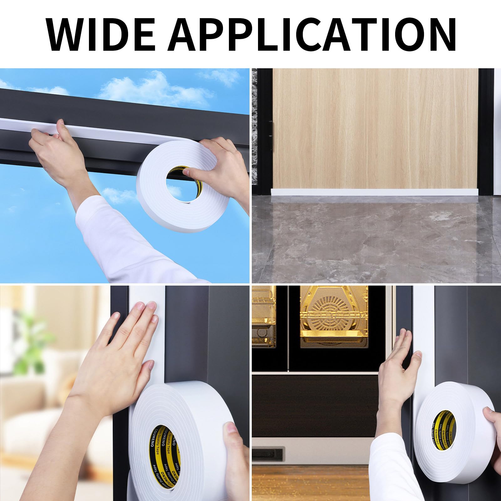 White Foam Tape Weather Stripping Sealing Sponge