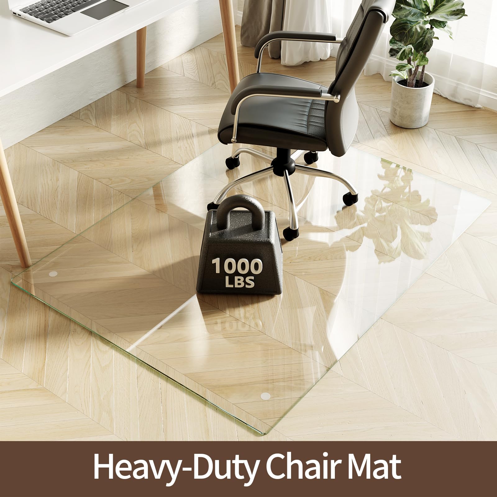 Tempered Glass Chair Mat 44"x58"