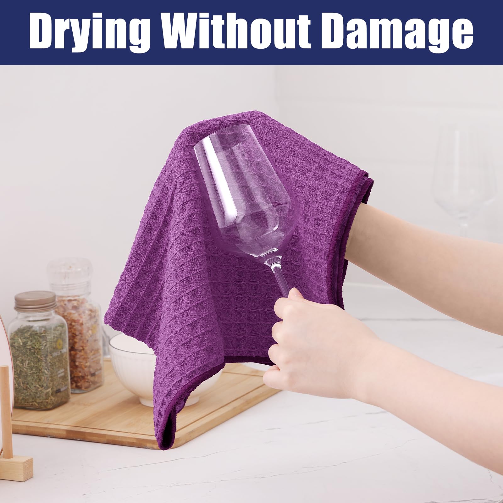 Microfiber Kitchen Towels and Dishcloths Sets (8 Count)