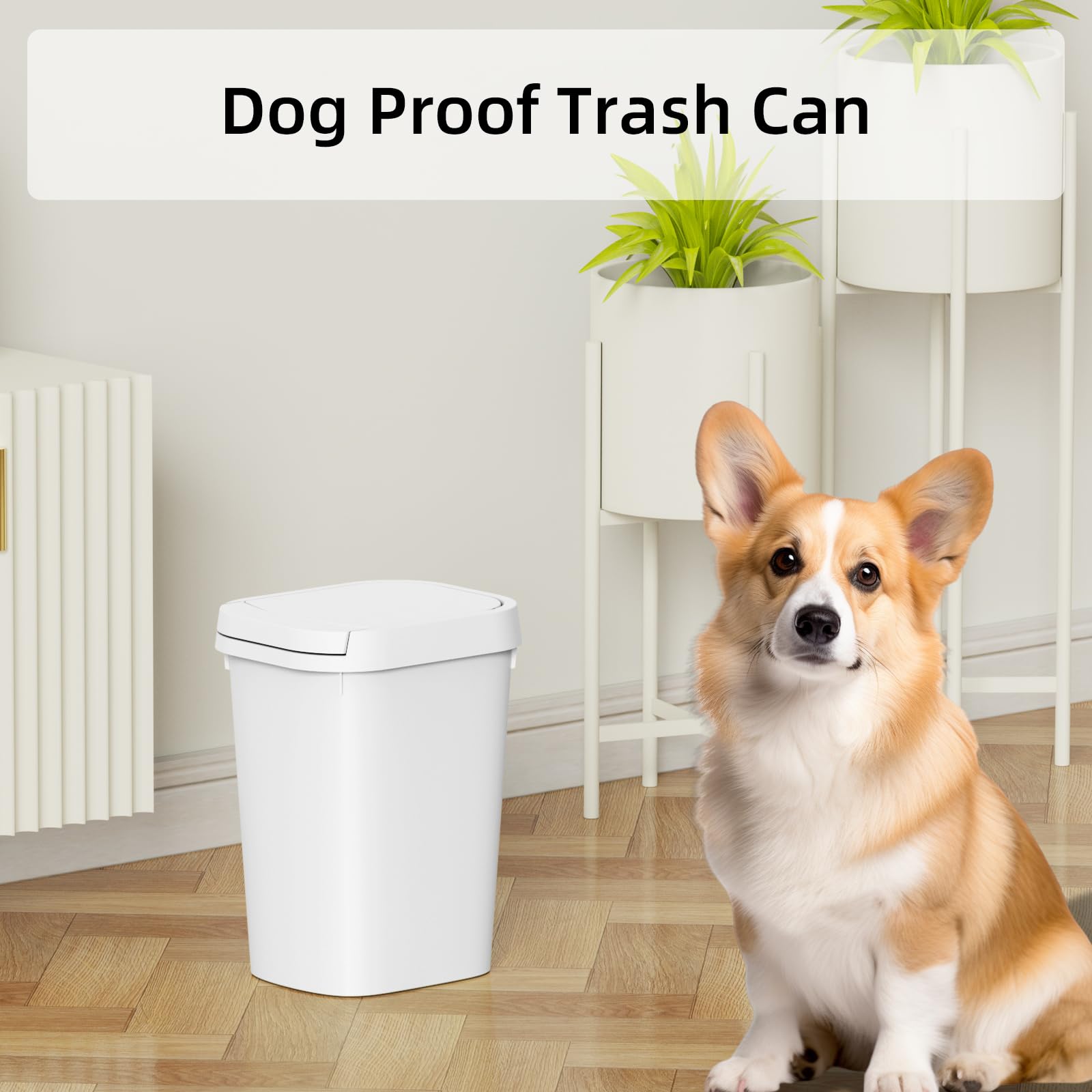 3 Pack Bathroom Small Trash Can with Lid (3 Count)