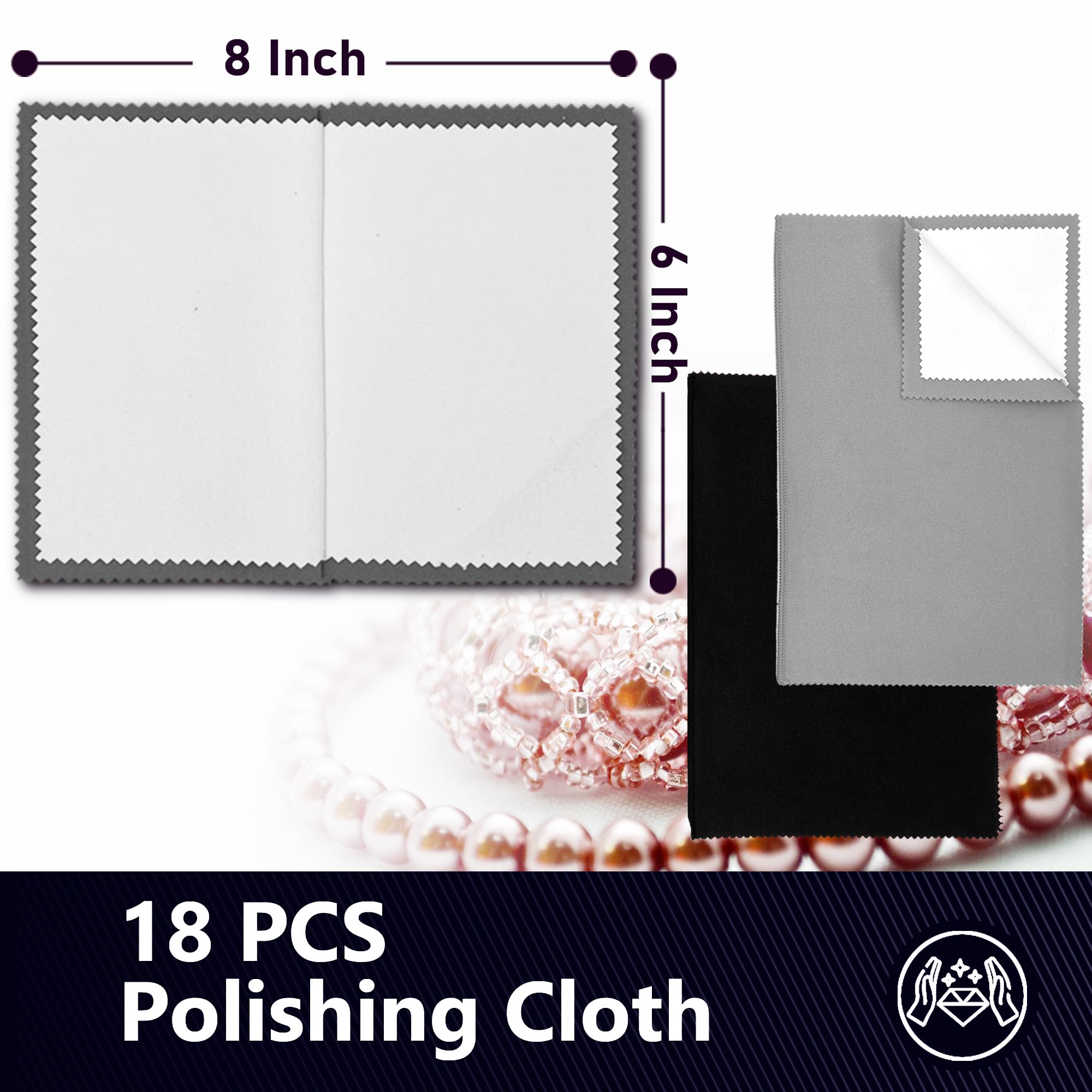 18 PCS Silver polishing Cloth