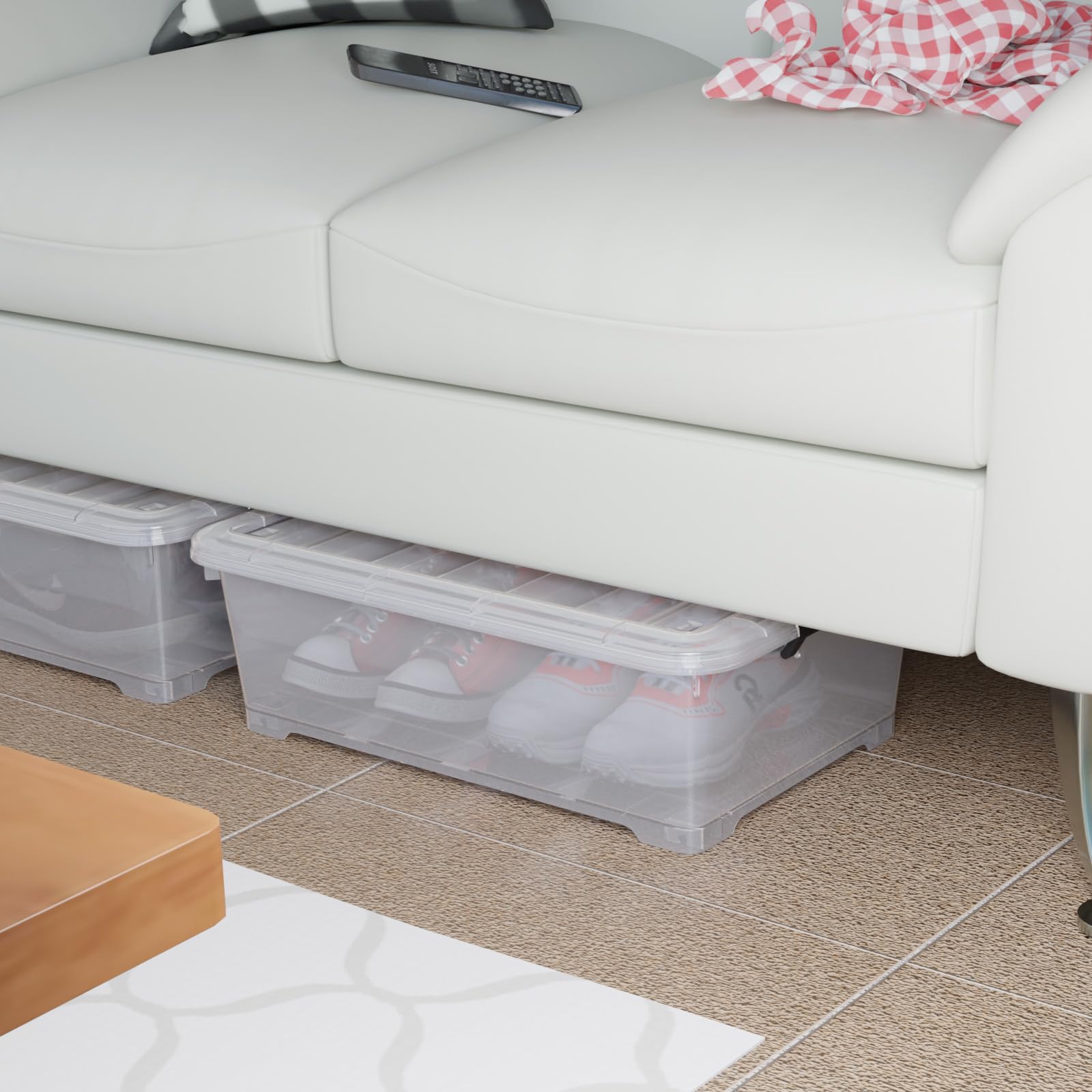 3 Pack Under Bed Storage Bins with Wheels (3 Count)