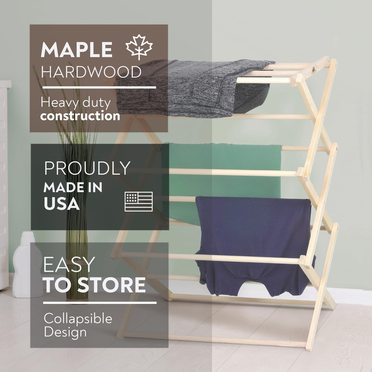 Premium American Maple Clothes Drying Rack