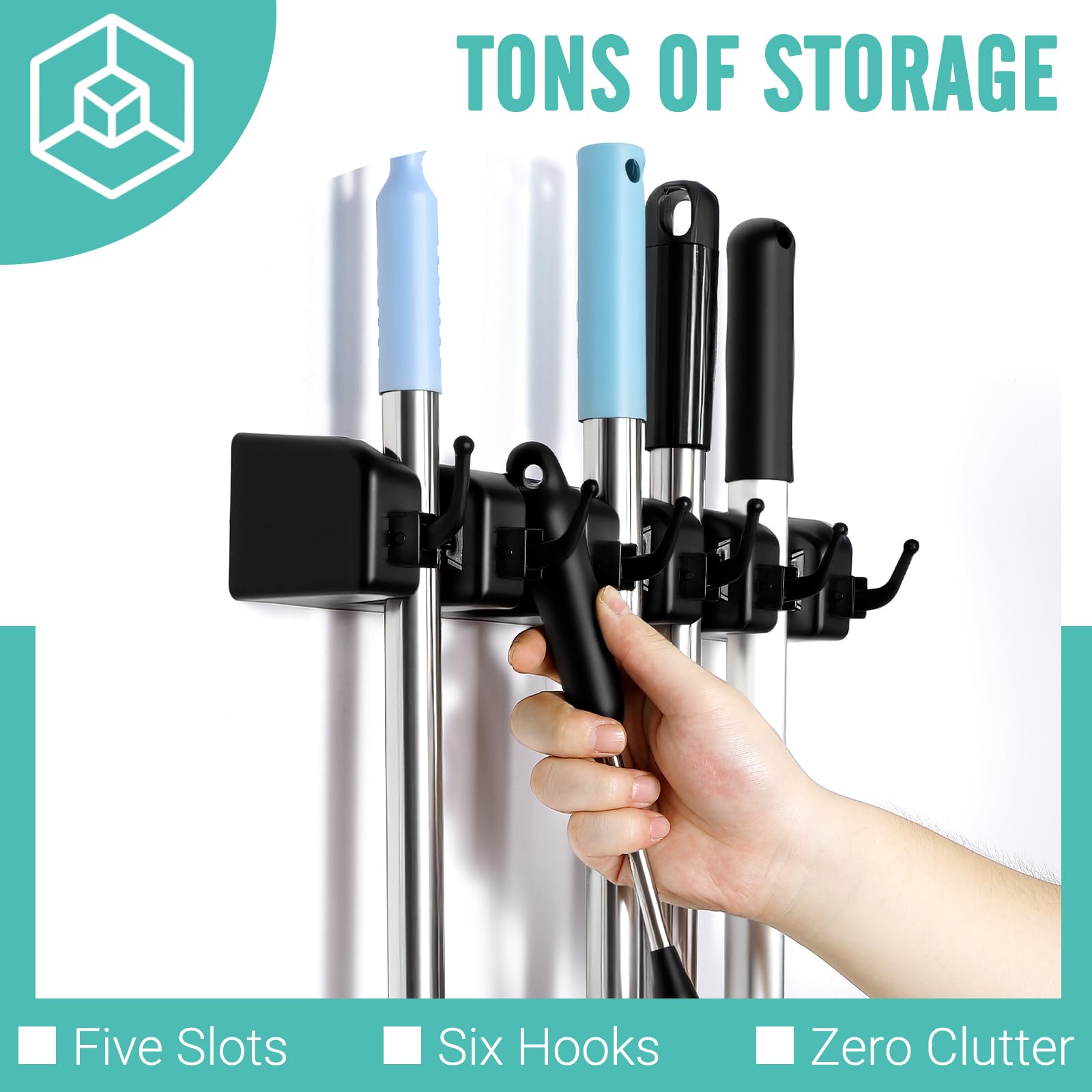 Broom and Mop Holder (2 Count)