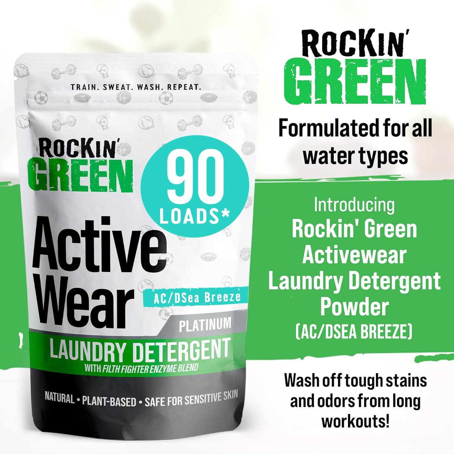 Active Wear Laundry Detergent Powder AC (45 Ounce)