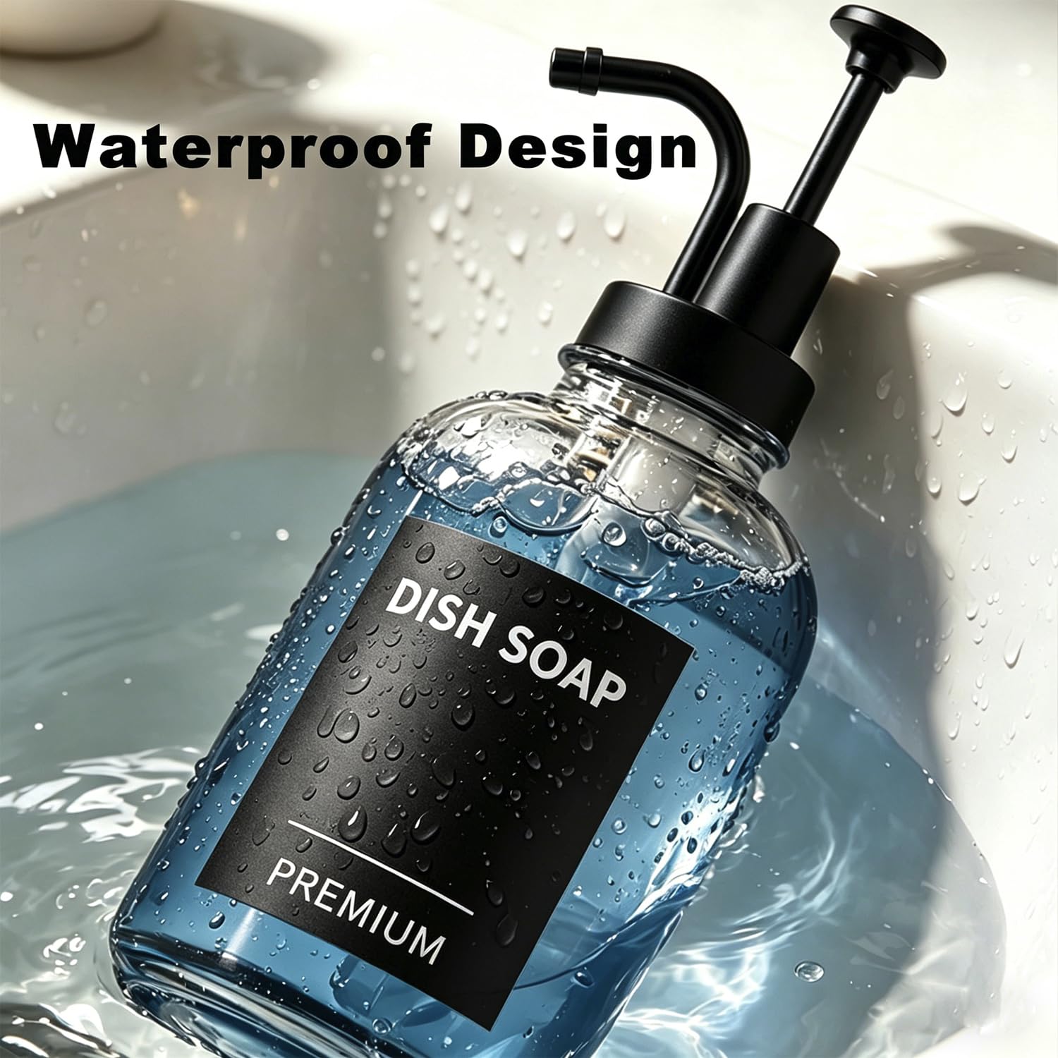 12oz Dish Soap Dispenser for Kitchen (2 Count)
