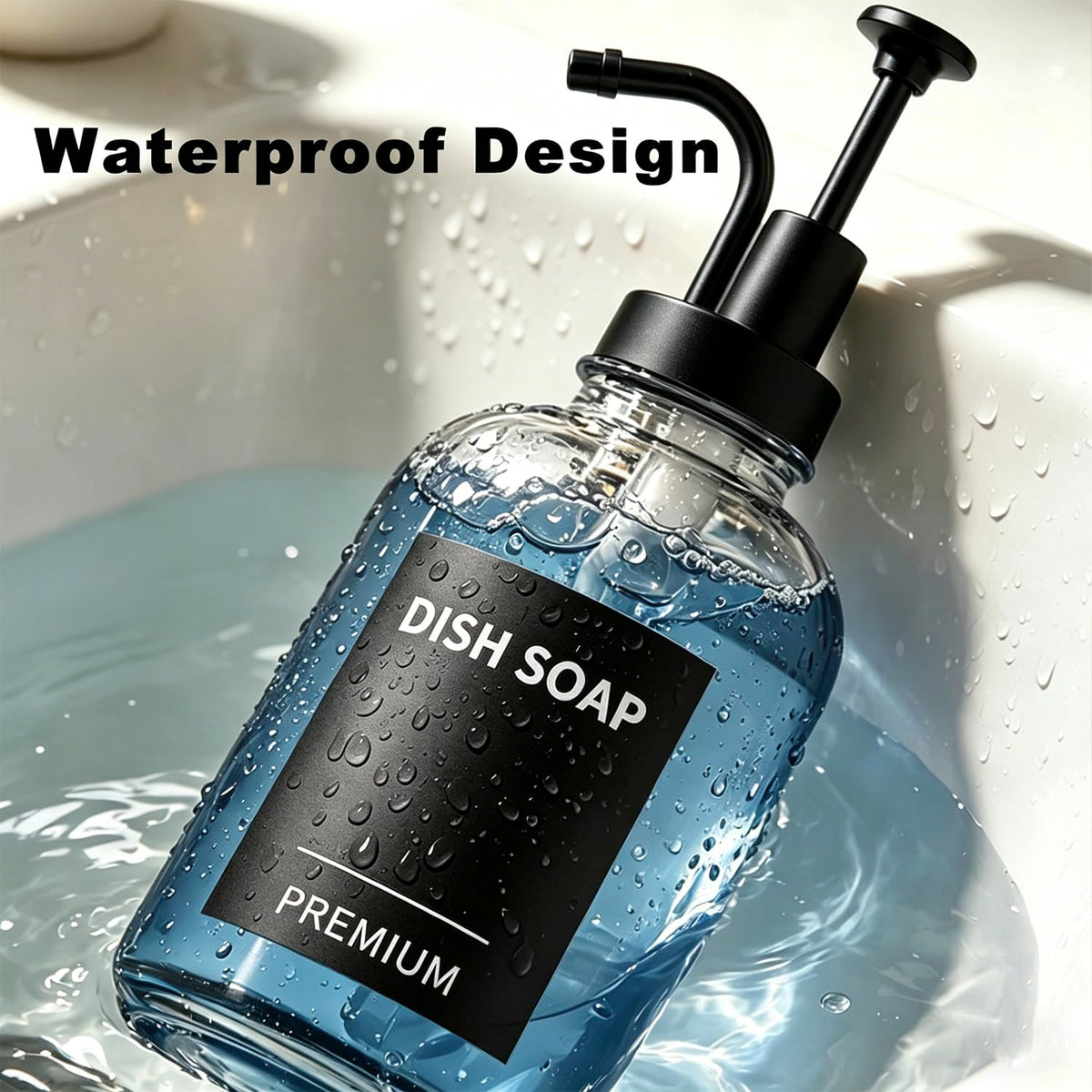 12oz Dish Soap Dispenser for Kitchen (2 Count)
