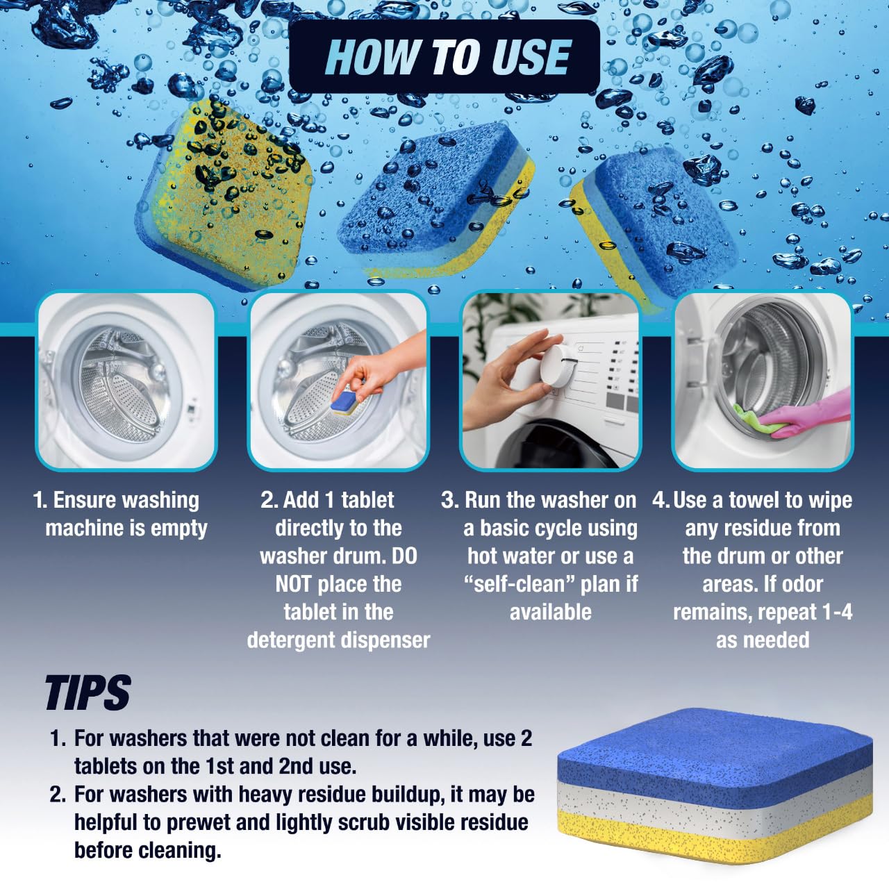 Washing Machine Cleaner Descaler (28 Count)
