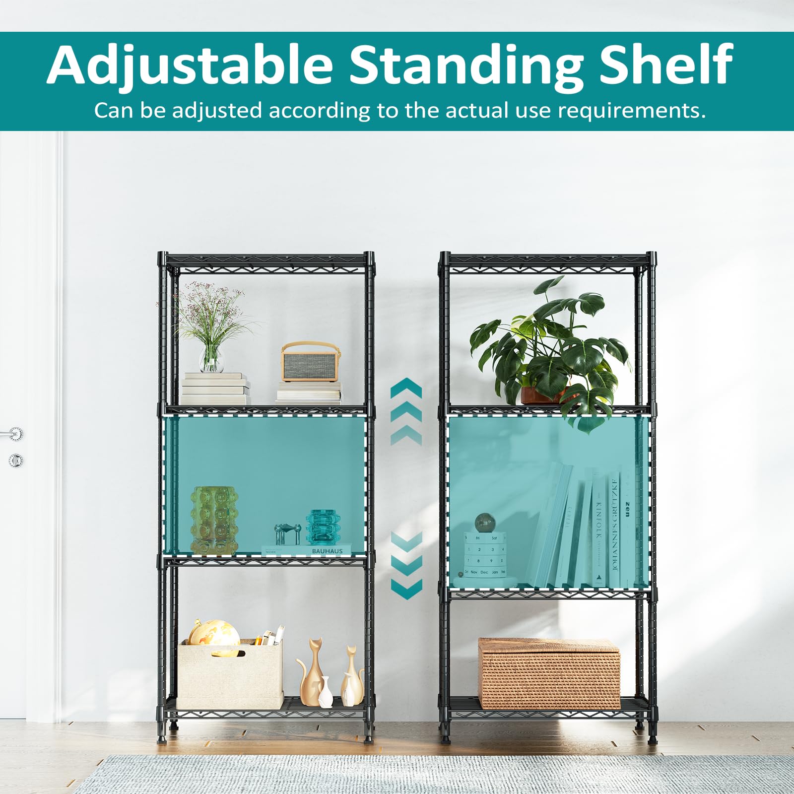 4 Tier Metal Shelf Rack