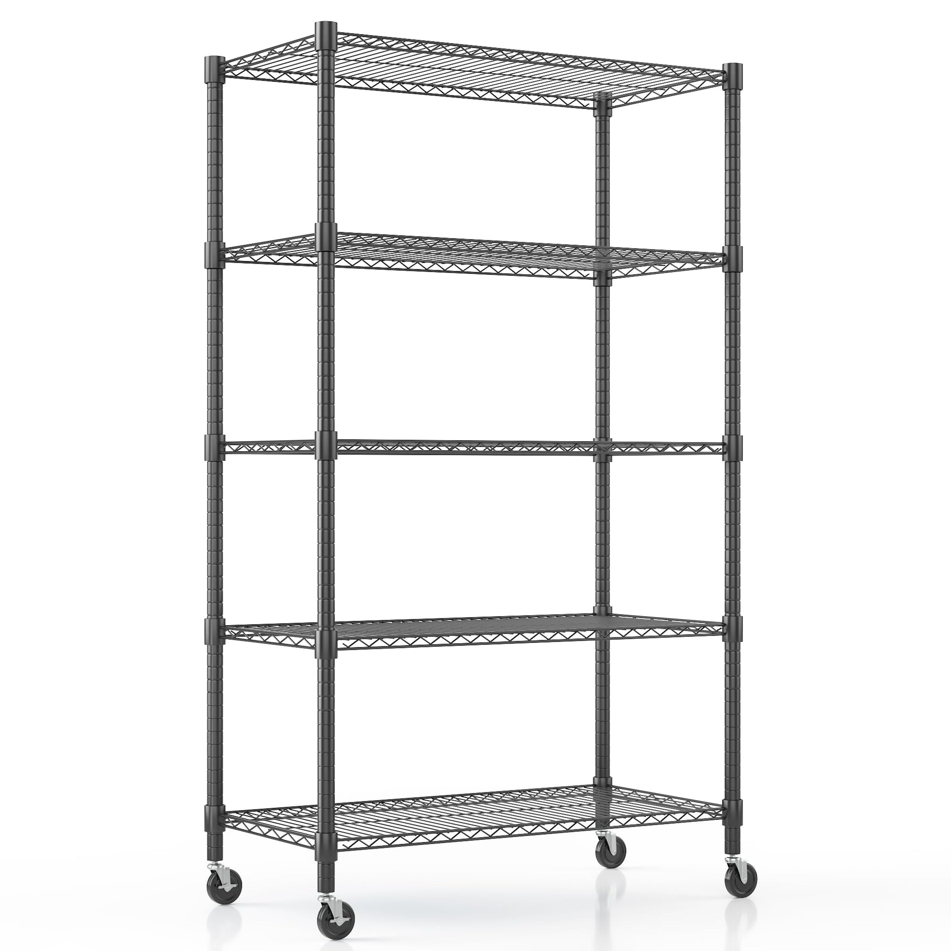 5 Tier Heavy Duty Steel Wire Rack Storage Shelving (5 Count)