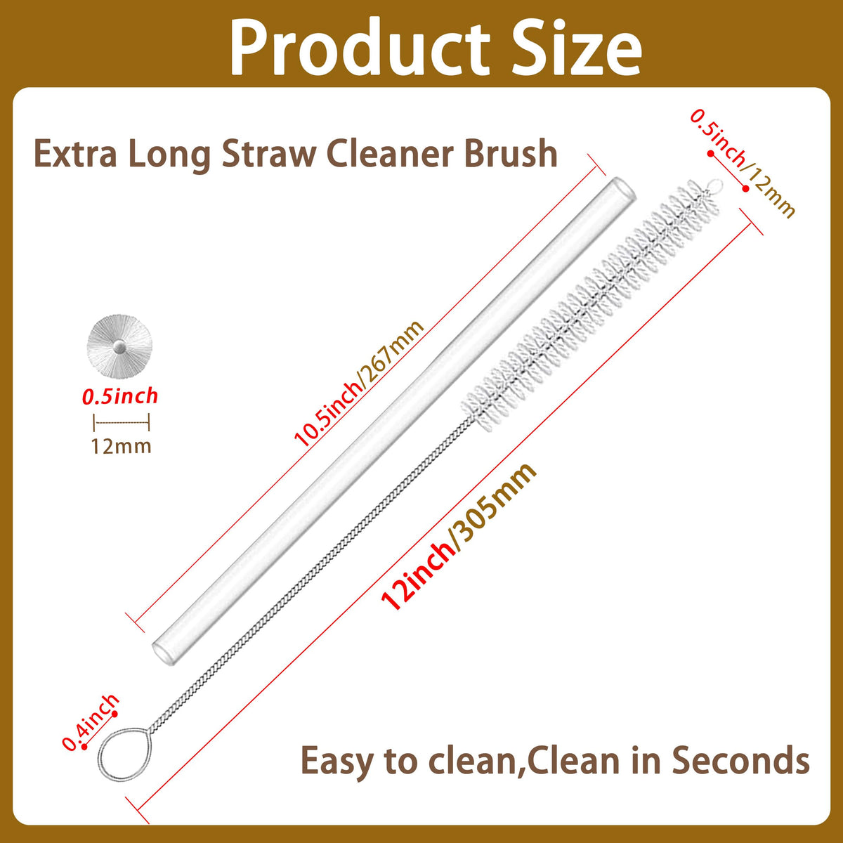 Straw Cleaner 12 Inch (10 Count)