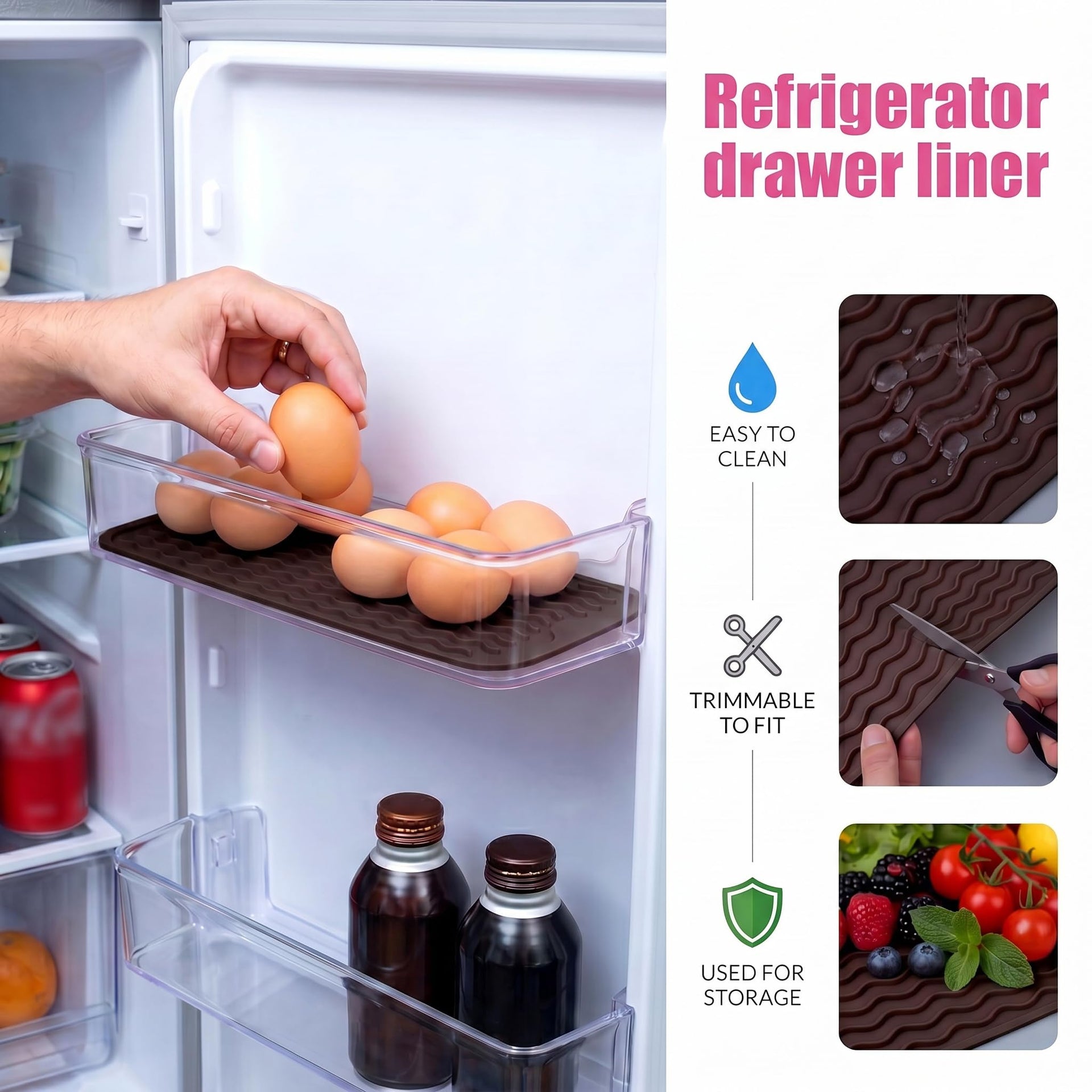 Silicone Dish Drying Mat for Multiple Usage
