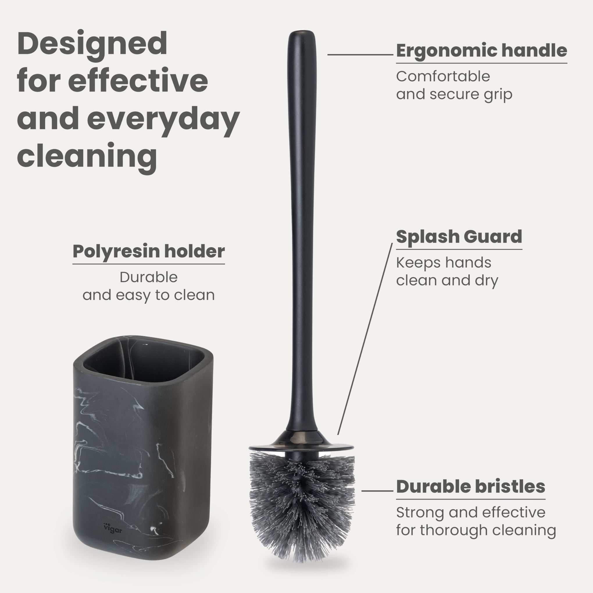 Zense Toilet Brush and Holder Set
