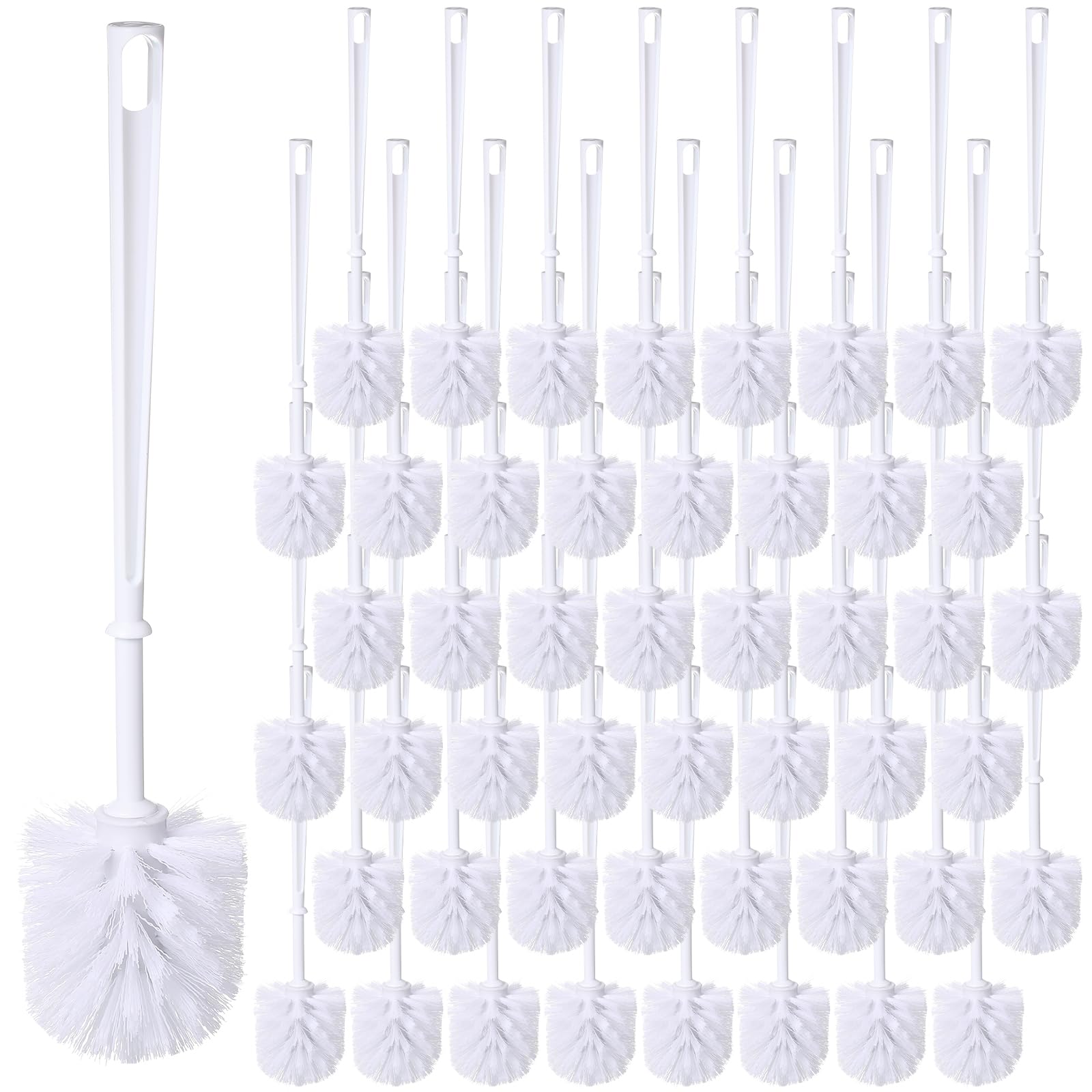 50 Pcs White Toilet Brush (50 Count)