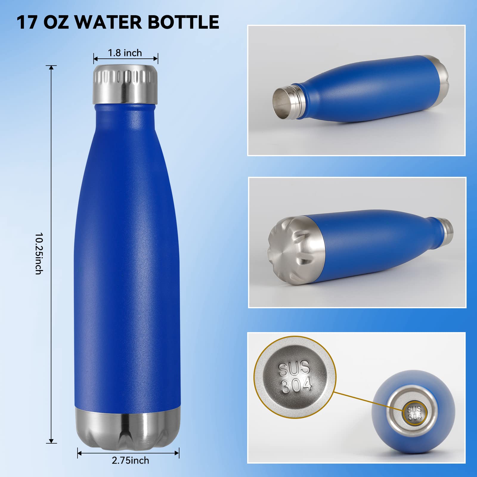17oz Stainless Steel Water Bottles Bulk