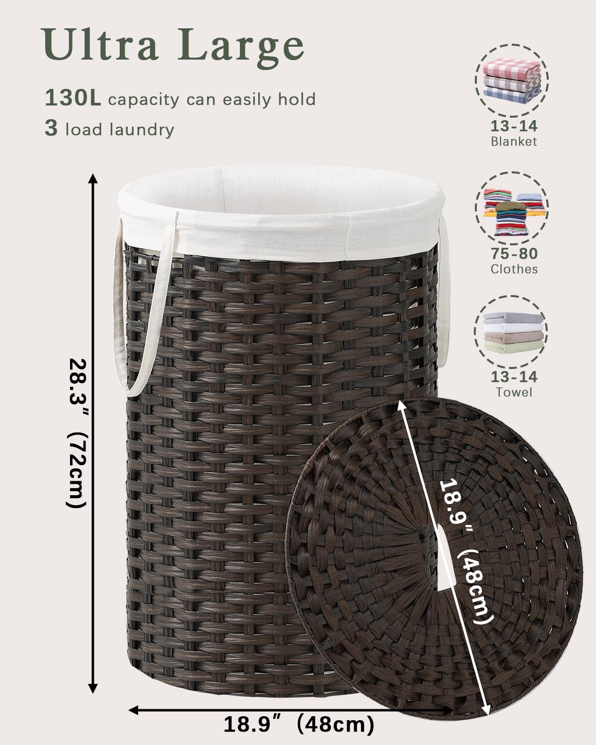 Large Laundry Hamper Laundry Basket