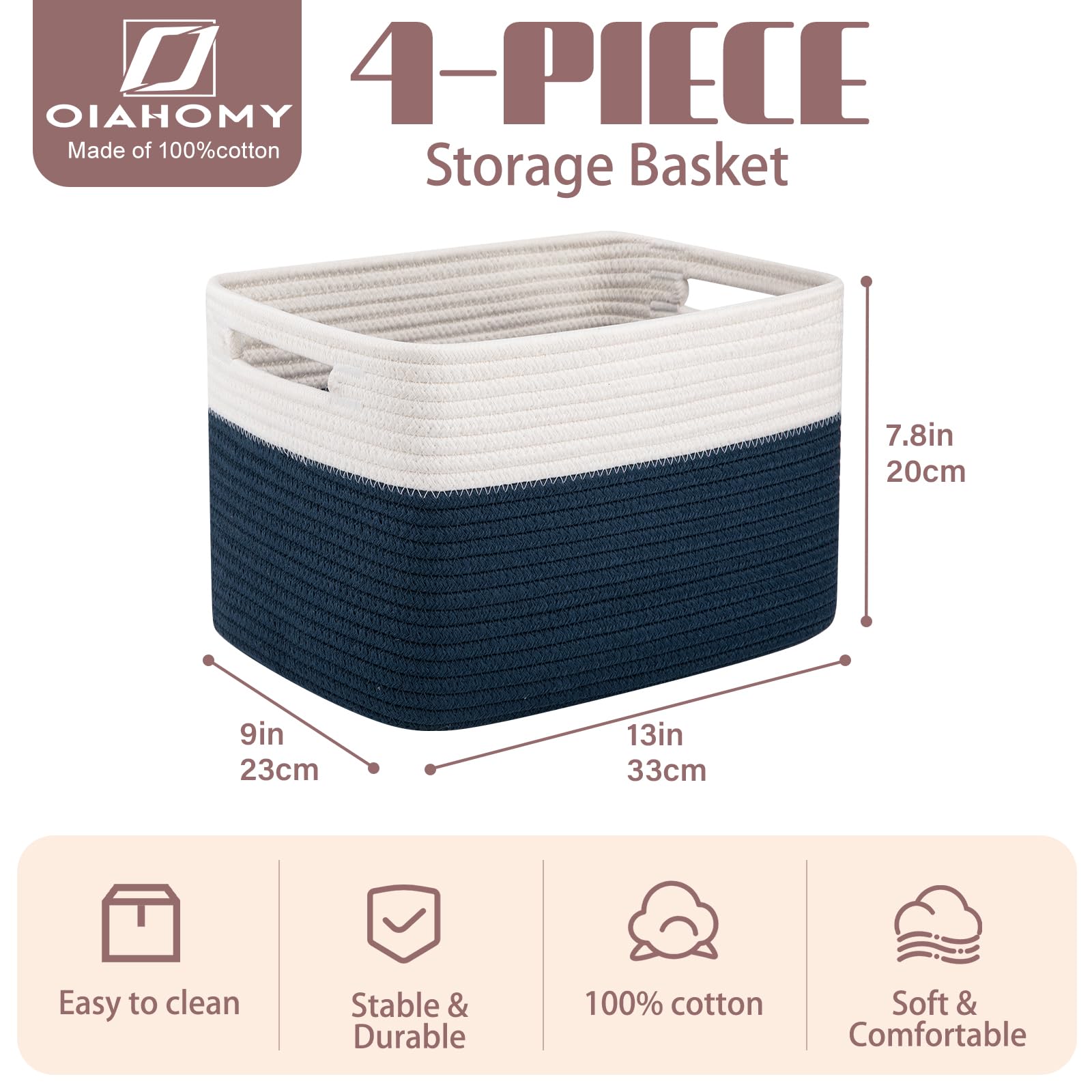 4 Pack Storage Basket (4 Count)