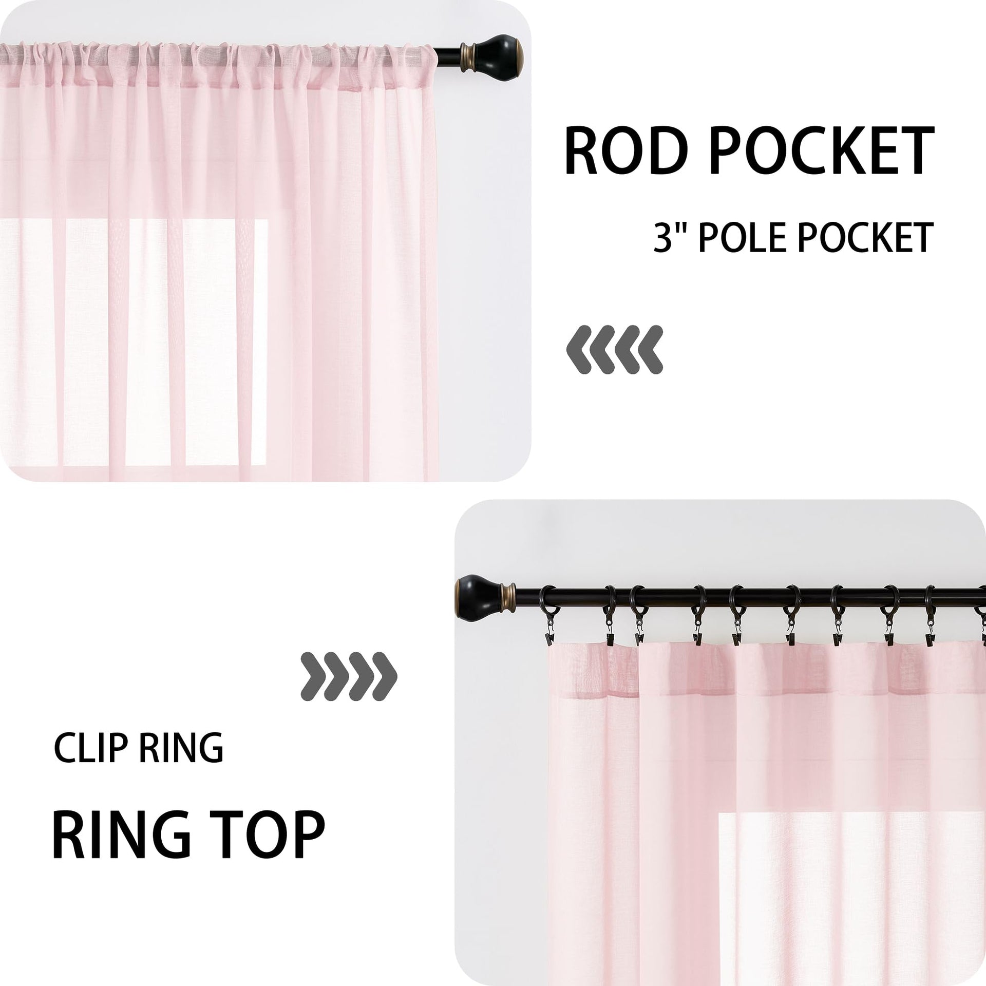 Sheer Door Curtain Closet Linen Textured Curtains Sheer Doorway Light Filtering Voile Patio Glass Doors Rod Pocket Curtain French Door