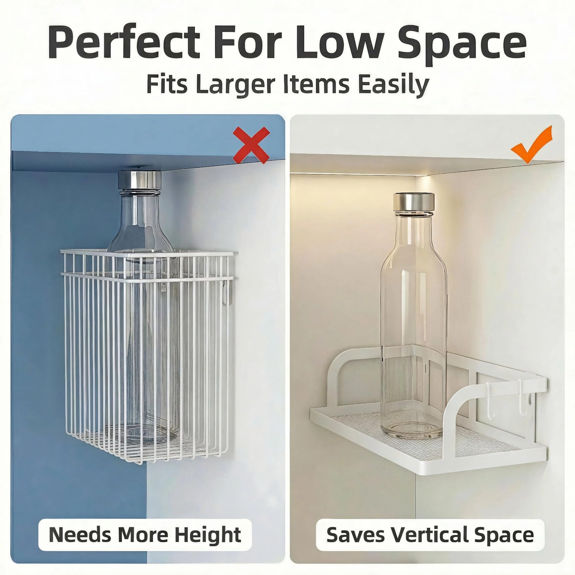 2 Pack 16.5" Extra Long Slim Hollowout Shower Caddy (2 Count)