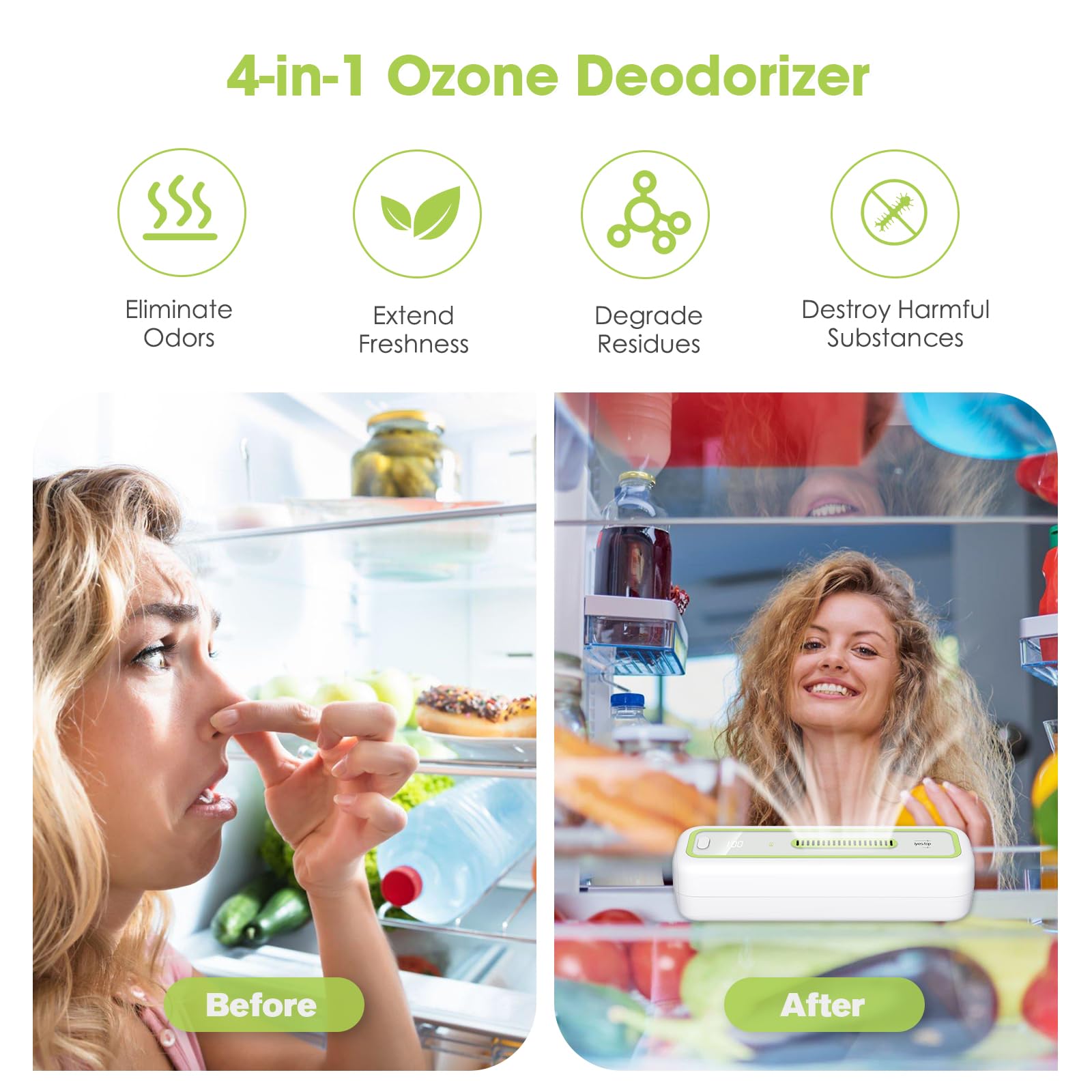 Mini USB Fridge Deodorizer with LED Display
