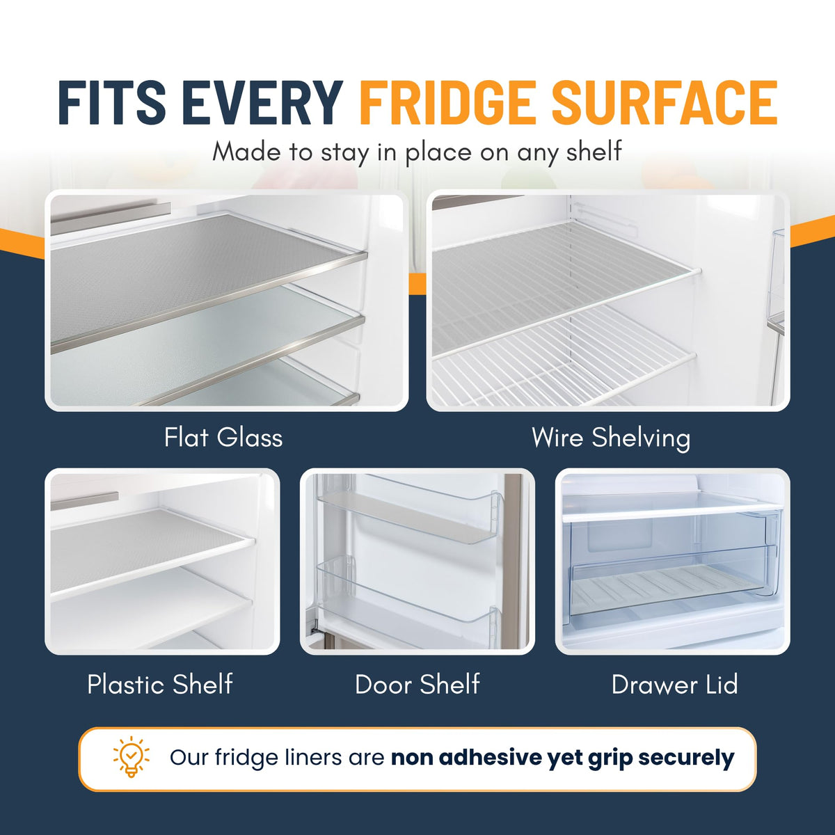 Refrigerator Liners for Shelves (11.2 Sq Ft)
