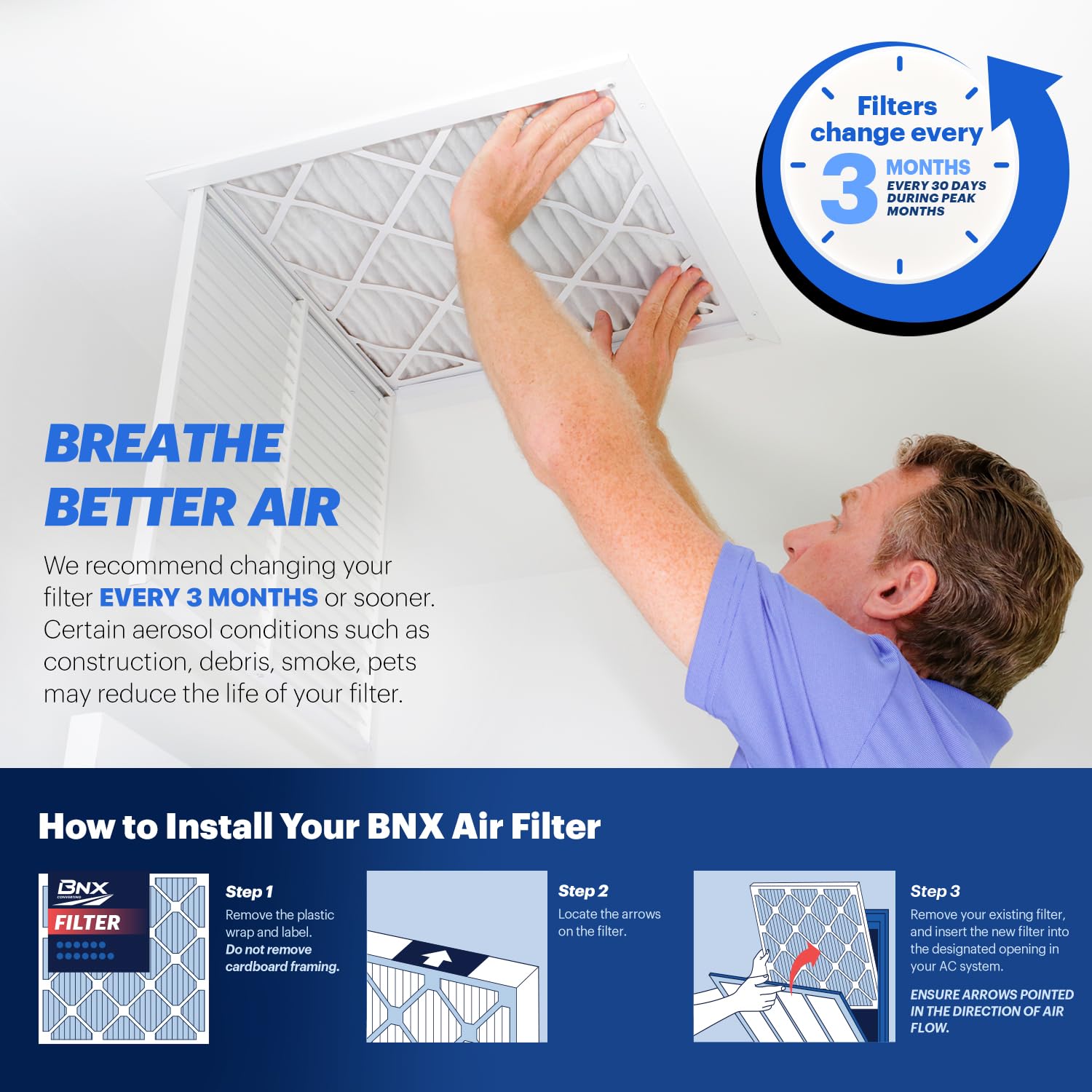 TruFilter 16x30x1 Air Filter MERV 13 (4 Count)
