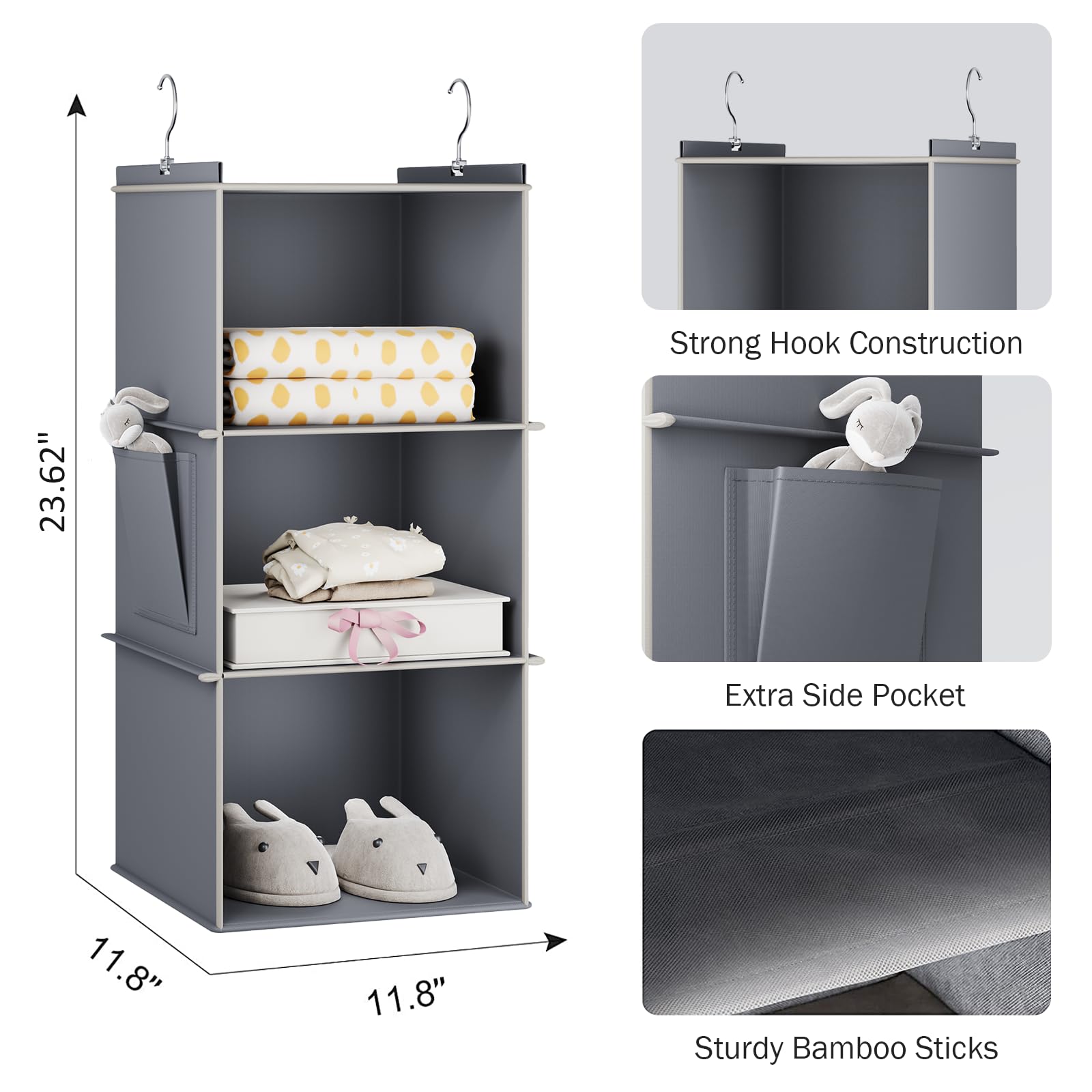 Hanging Closet Organizer and Storage for Clothes