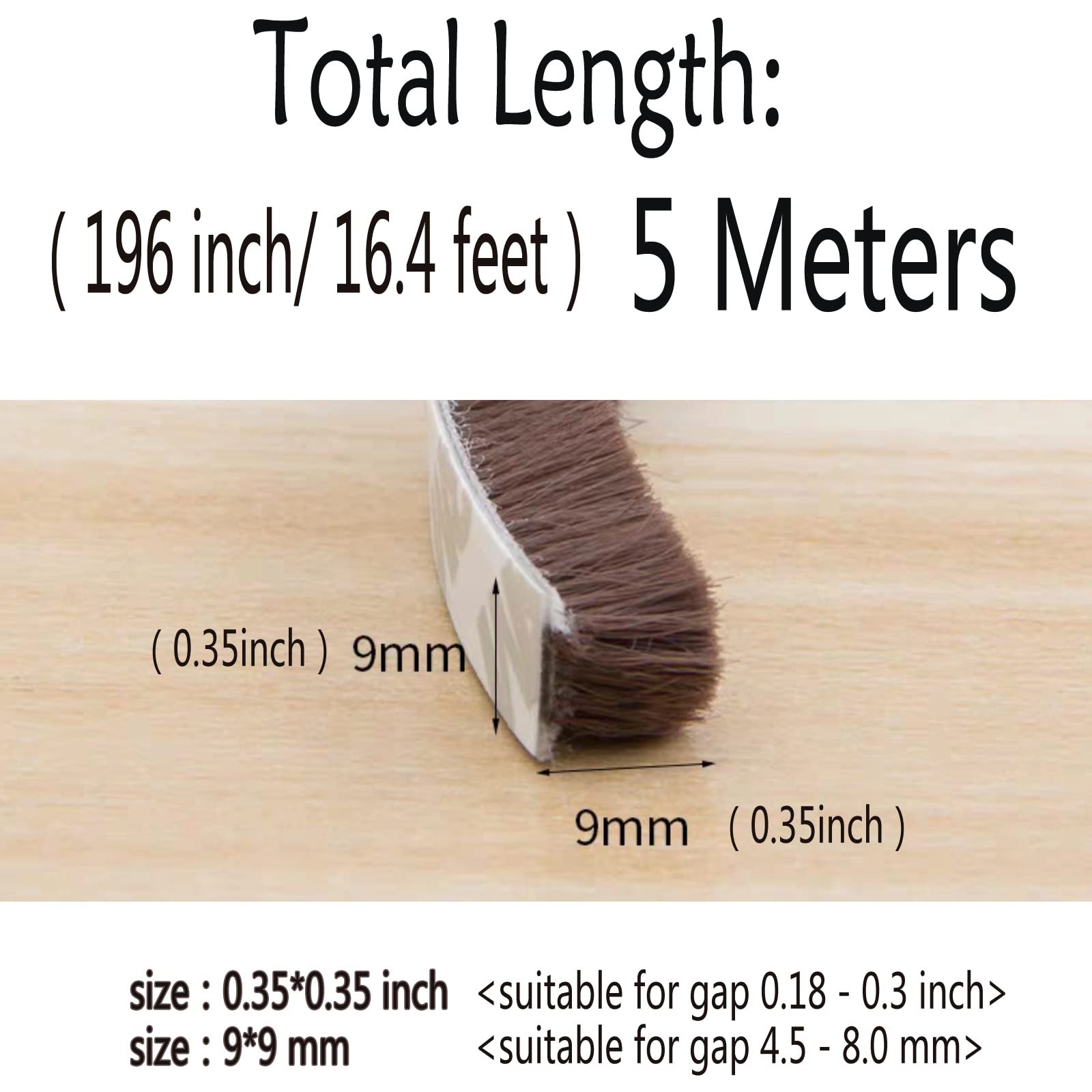 Weather Stripping Brush for Sliding Windows (16.5 Foot)