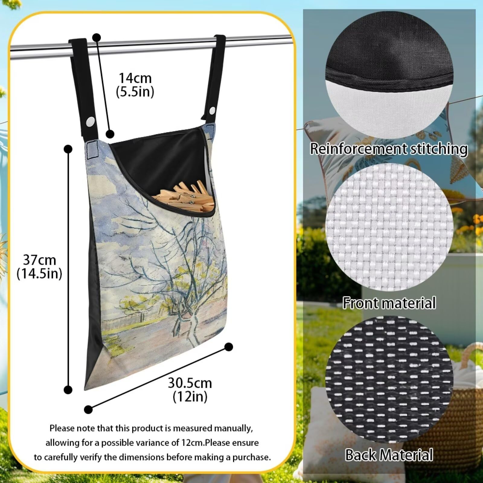 Weather Resistant Clothespin Storage Bag
