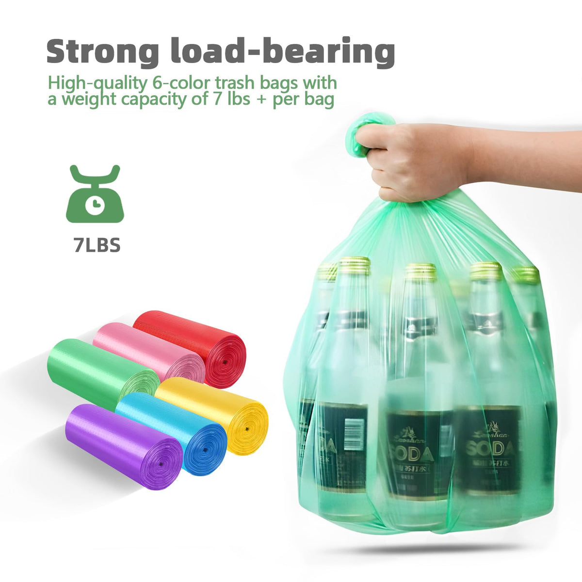 Small Trash Can 3 Pack 1.8 Gallons (3 Count)