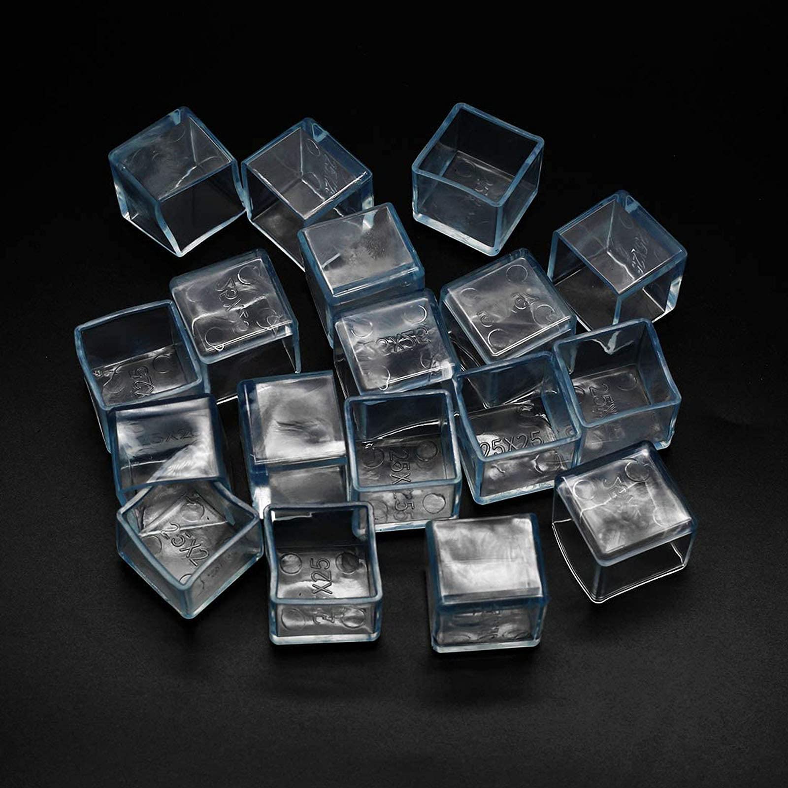 16 Pcs Transparent Square Anti (16 Count)