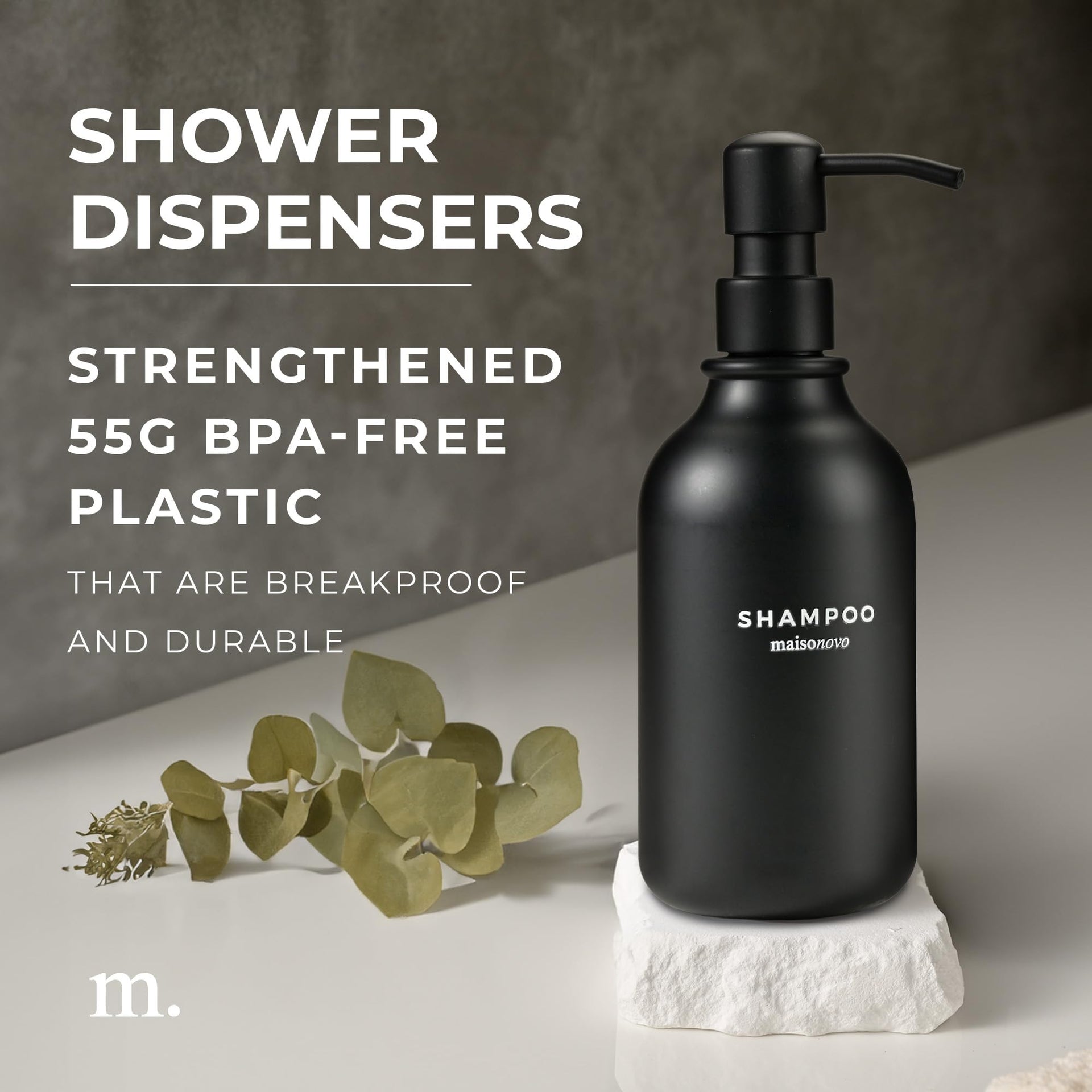 Refillable Shampoo and Conditioner Bottles (3 Count)