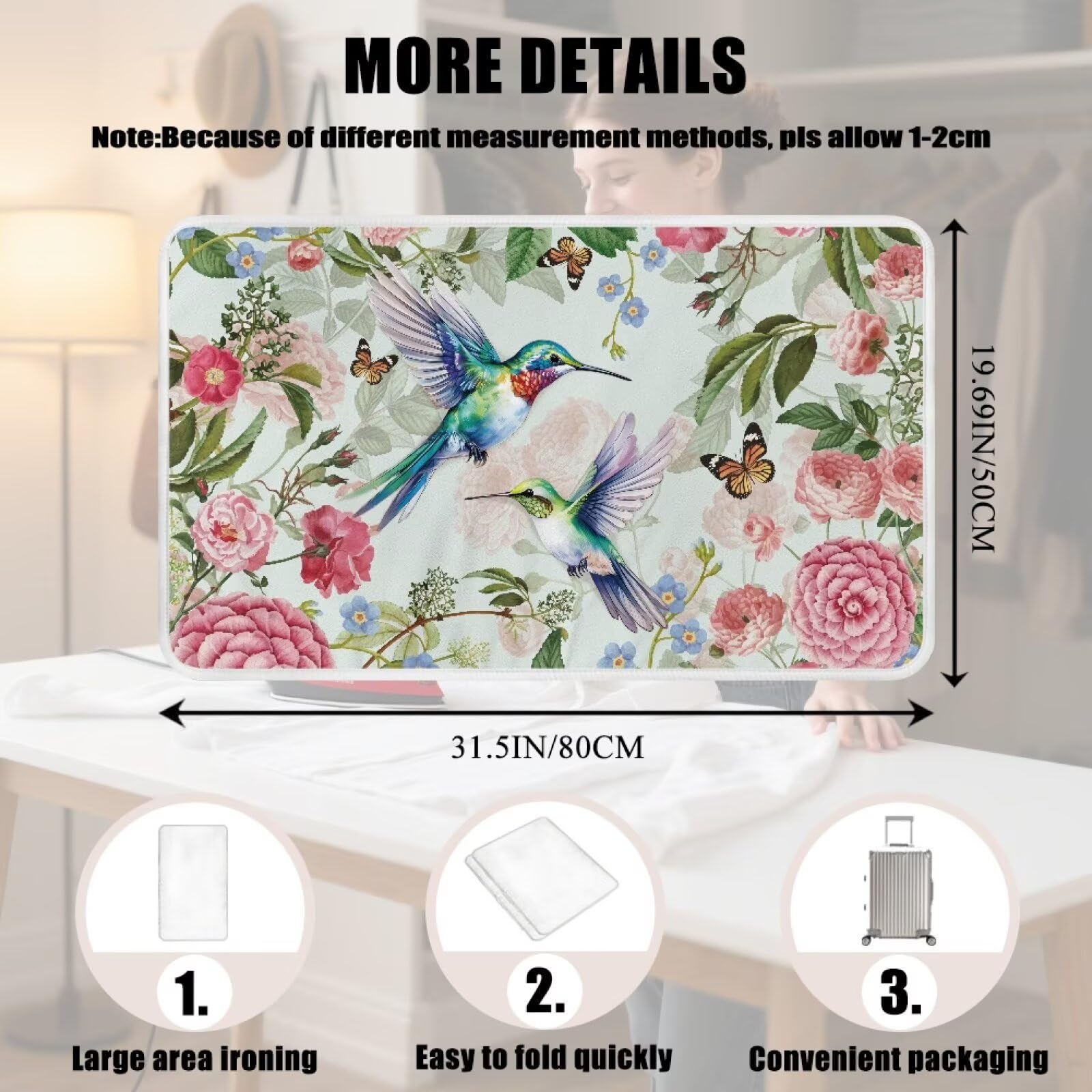Ironing Mat Foldable Ironing Pad Portable Board Iron Board Alternative Cover