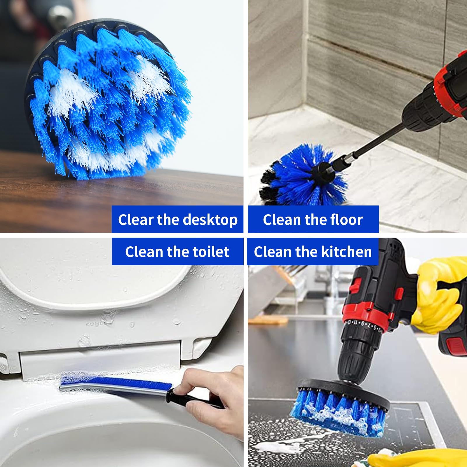 10 Pcs Drill Brush Attachment Set (10 Count)
