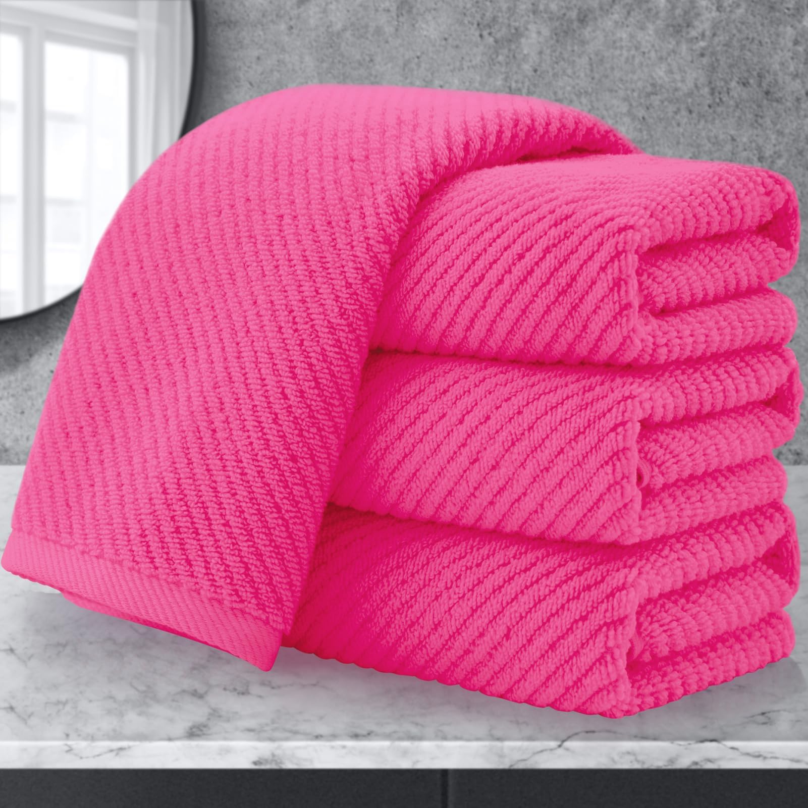Hot PinkHand Towels 4PC
